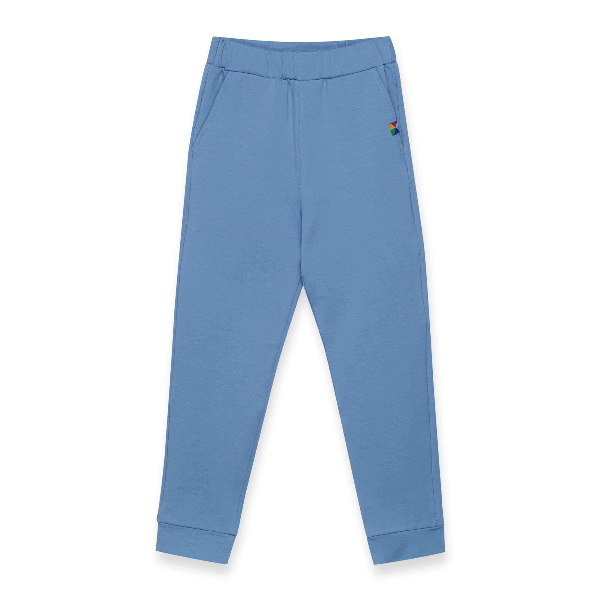 Sky blue joggers with a back pocket