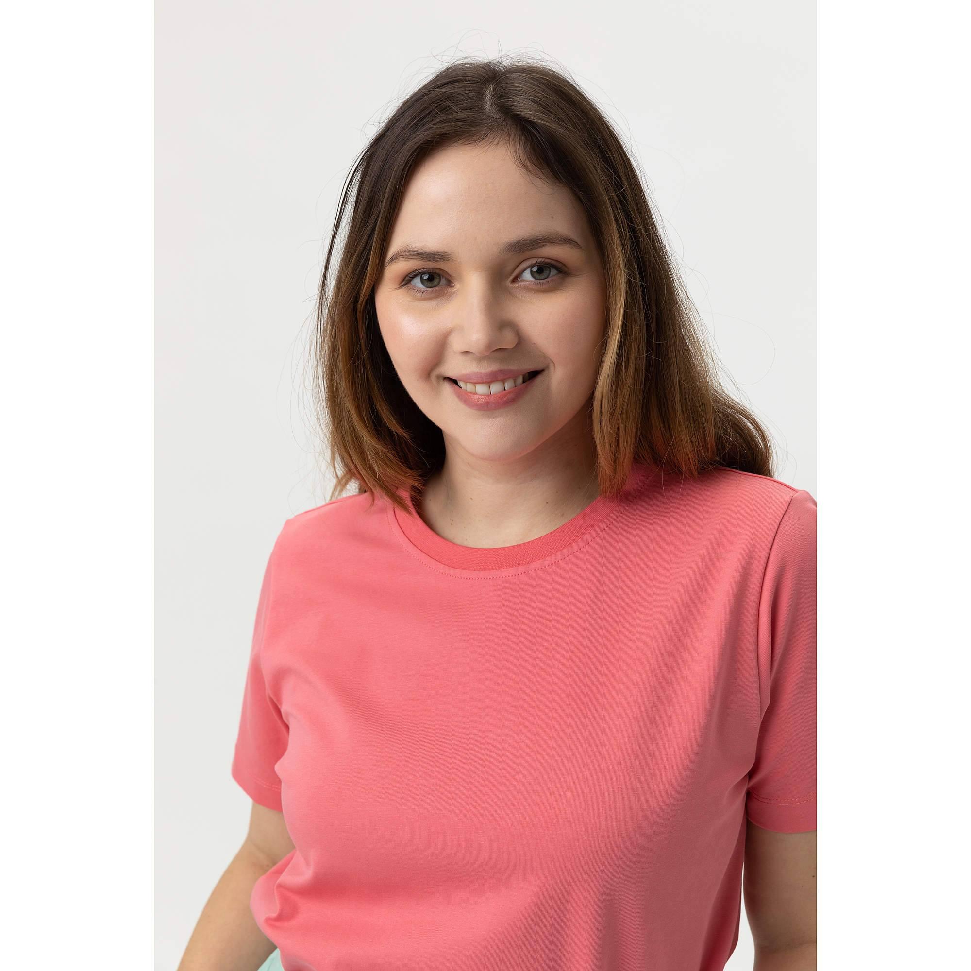 Coral ribbed T-shirt Women