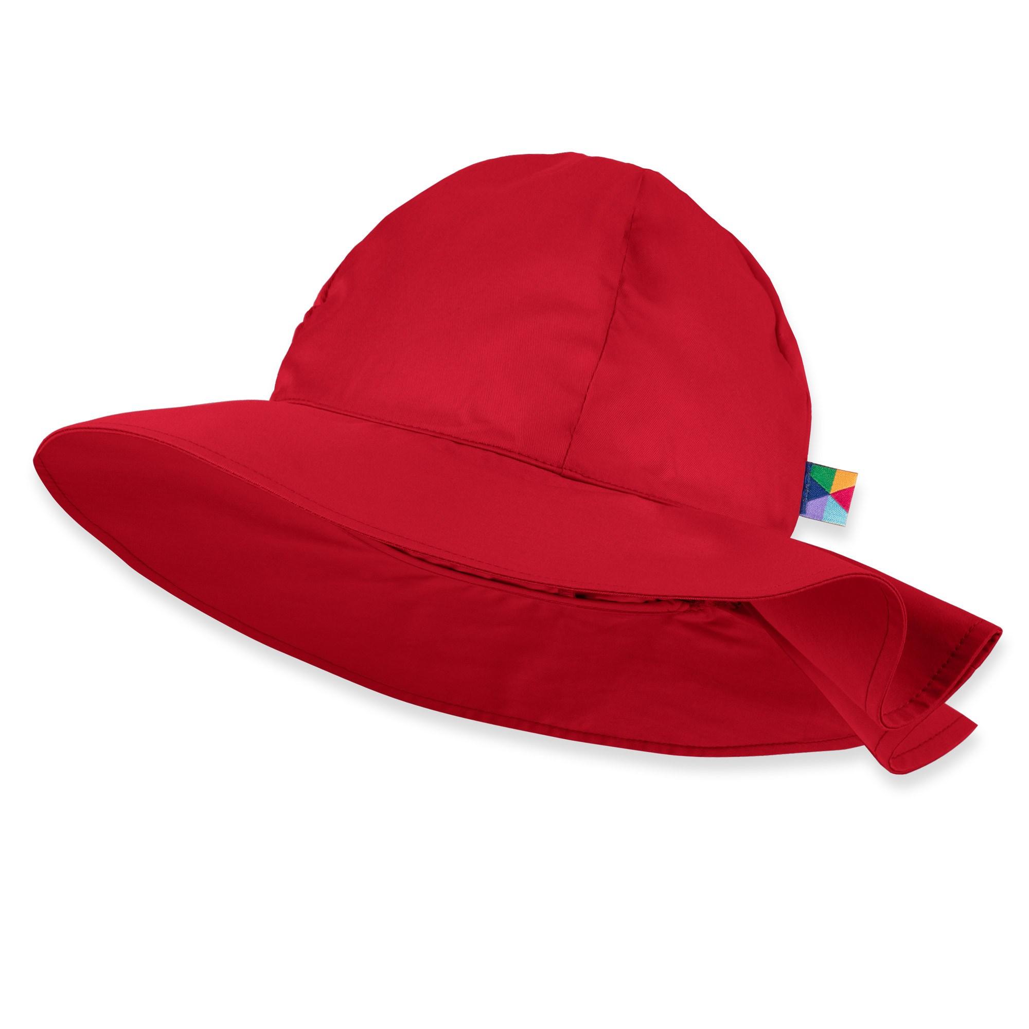 Red brimmed hat