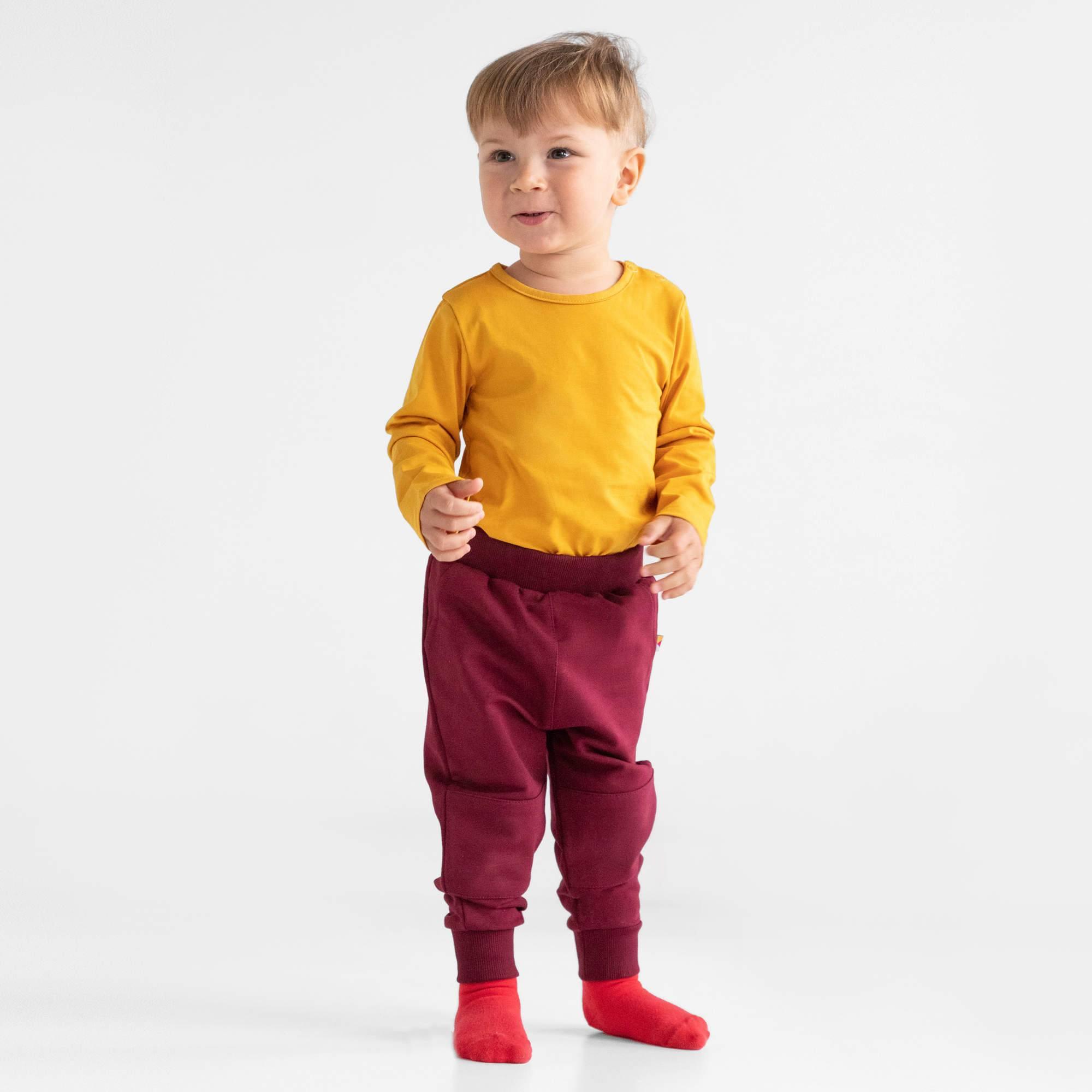 Burgundy reinforced pants Baby