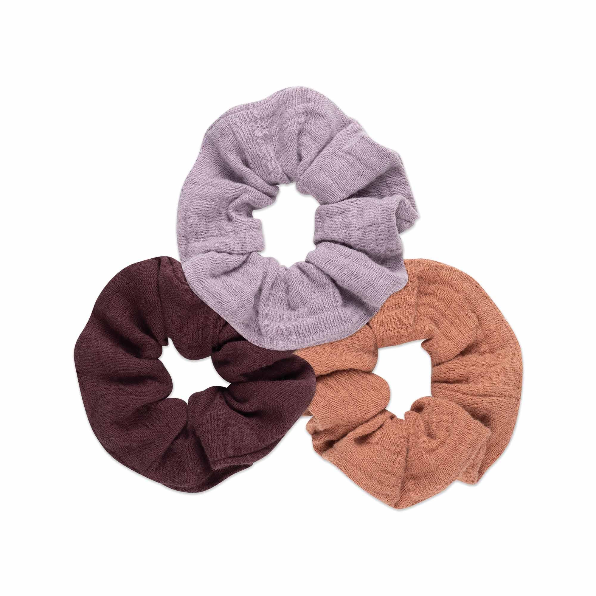 Heather muslin scrunchie set