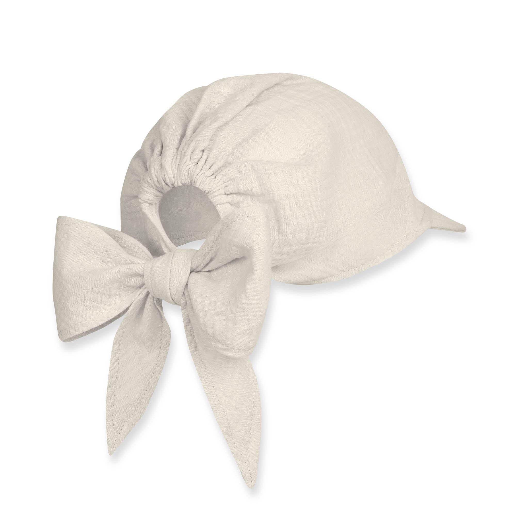 Ecru muslin bandana hat