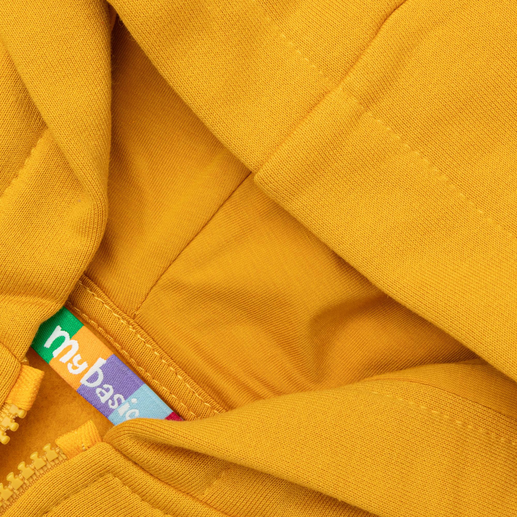 Mustard zip-up fleece jacket