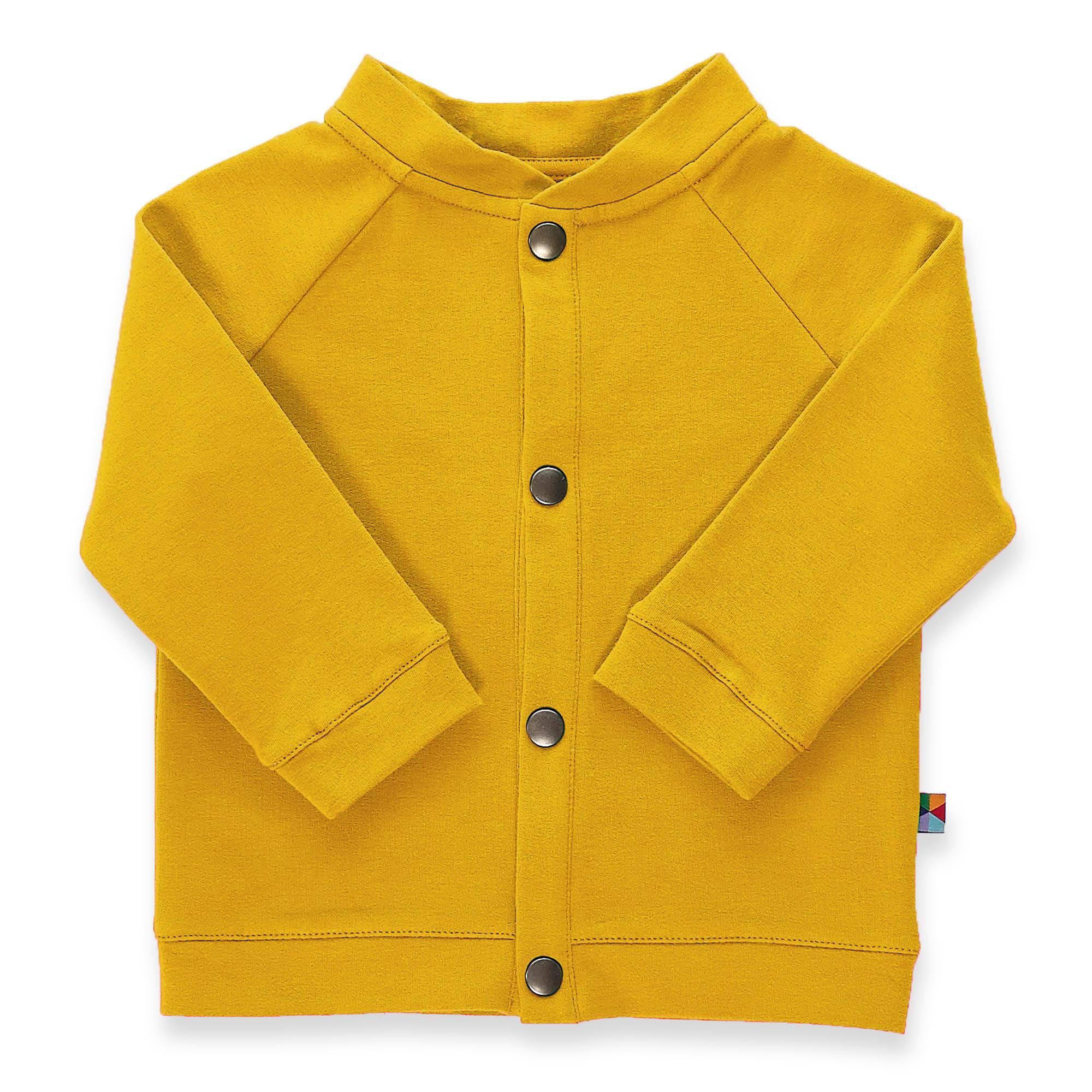 Mustard button-up bomber jacket Baby