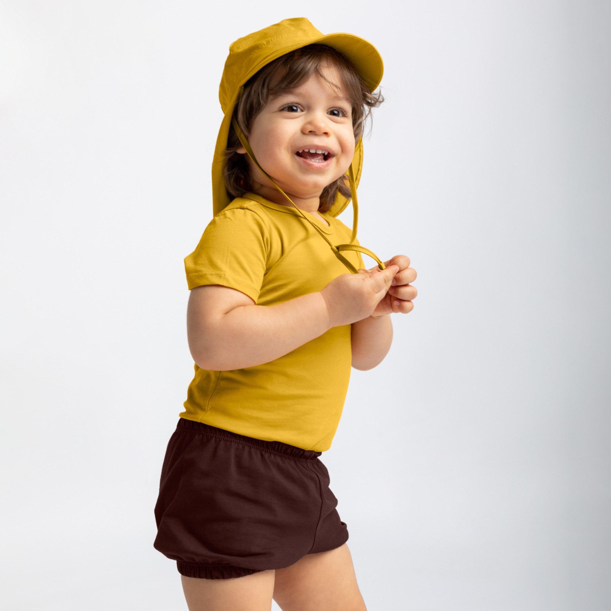 Mustard short sleeve bodysuit