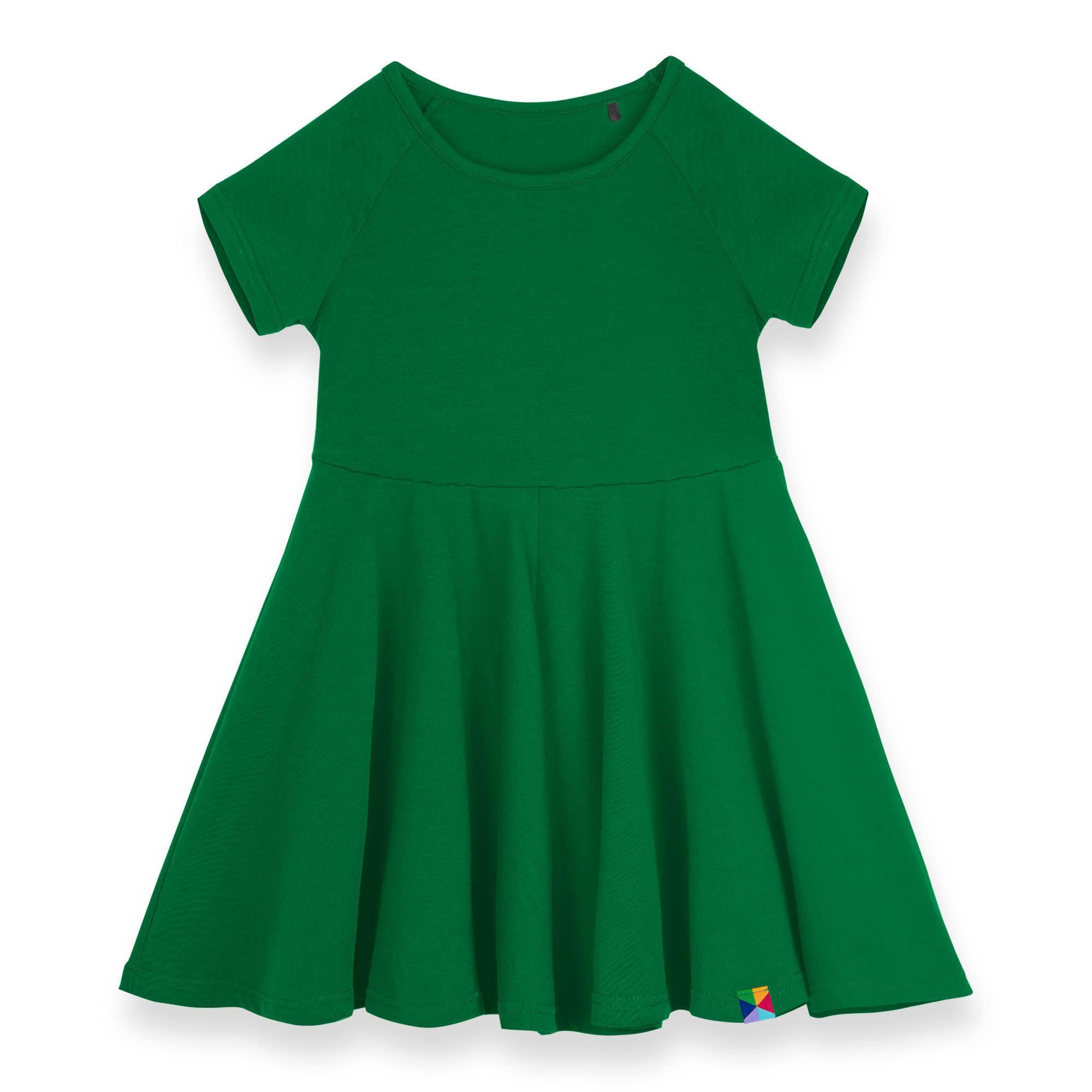 Green short sleeve dress