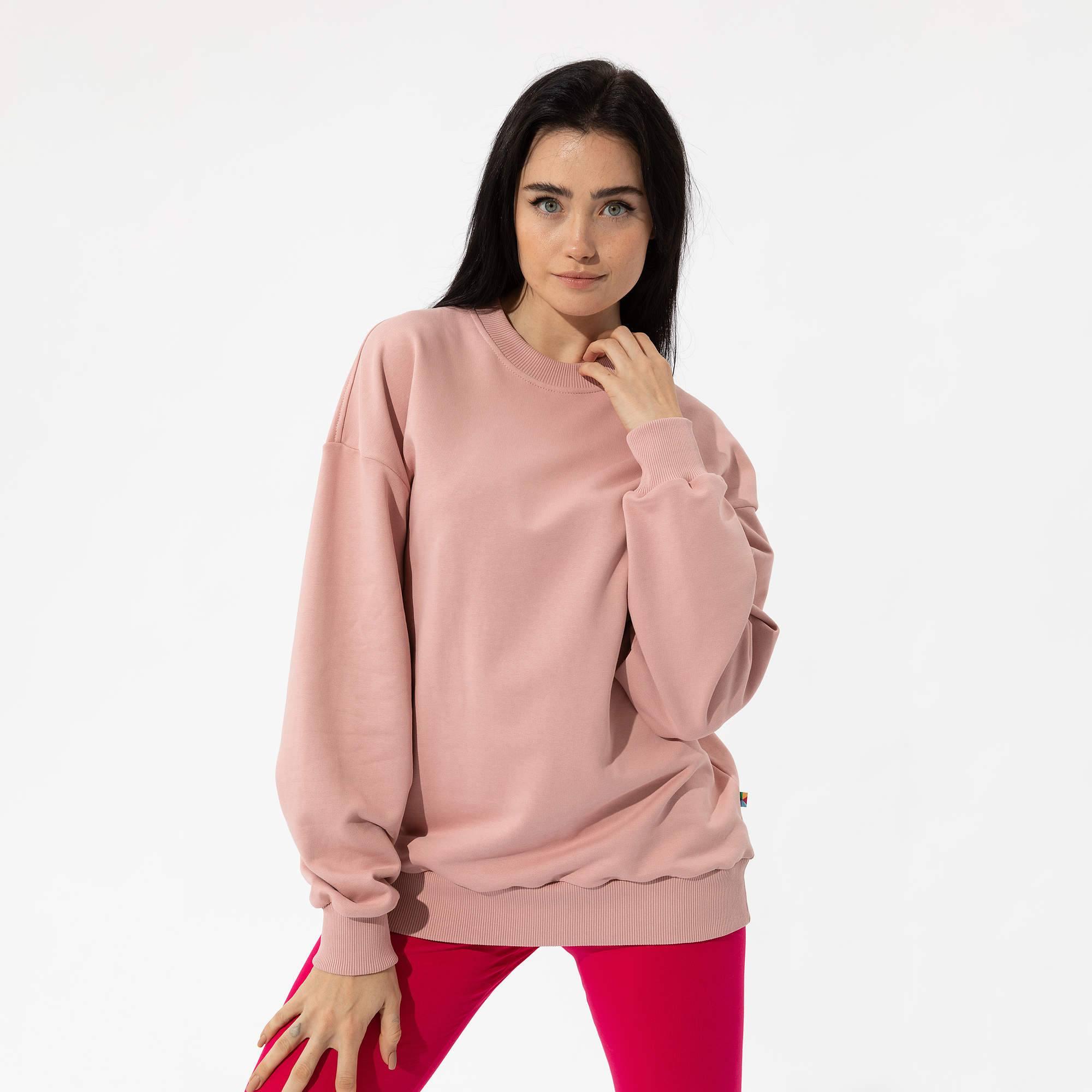 Pastel pink pullover sweatshirt Women