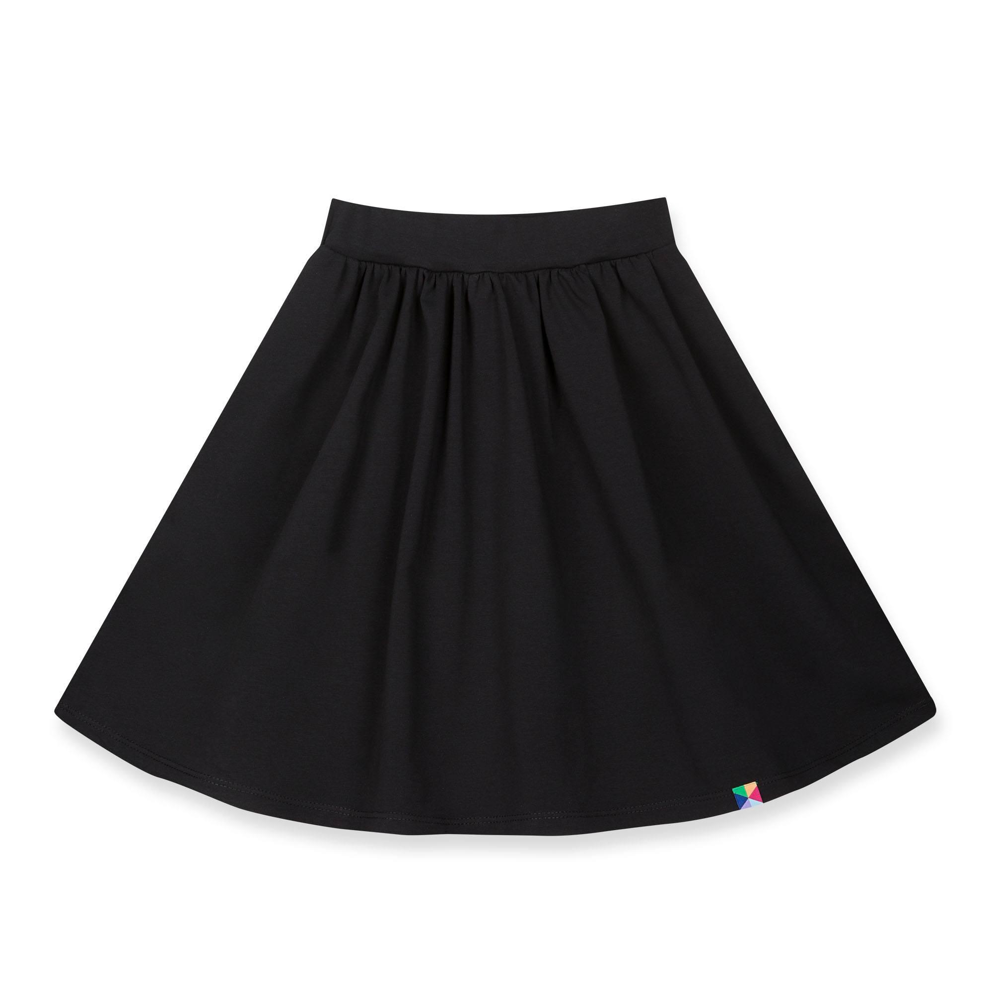 Black midi skirt with pockets