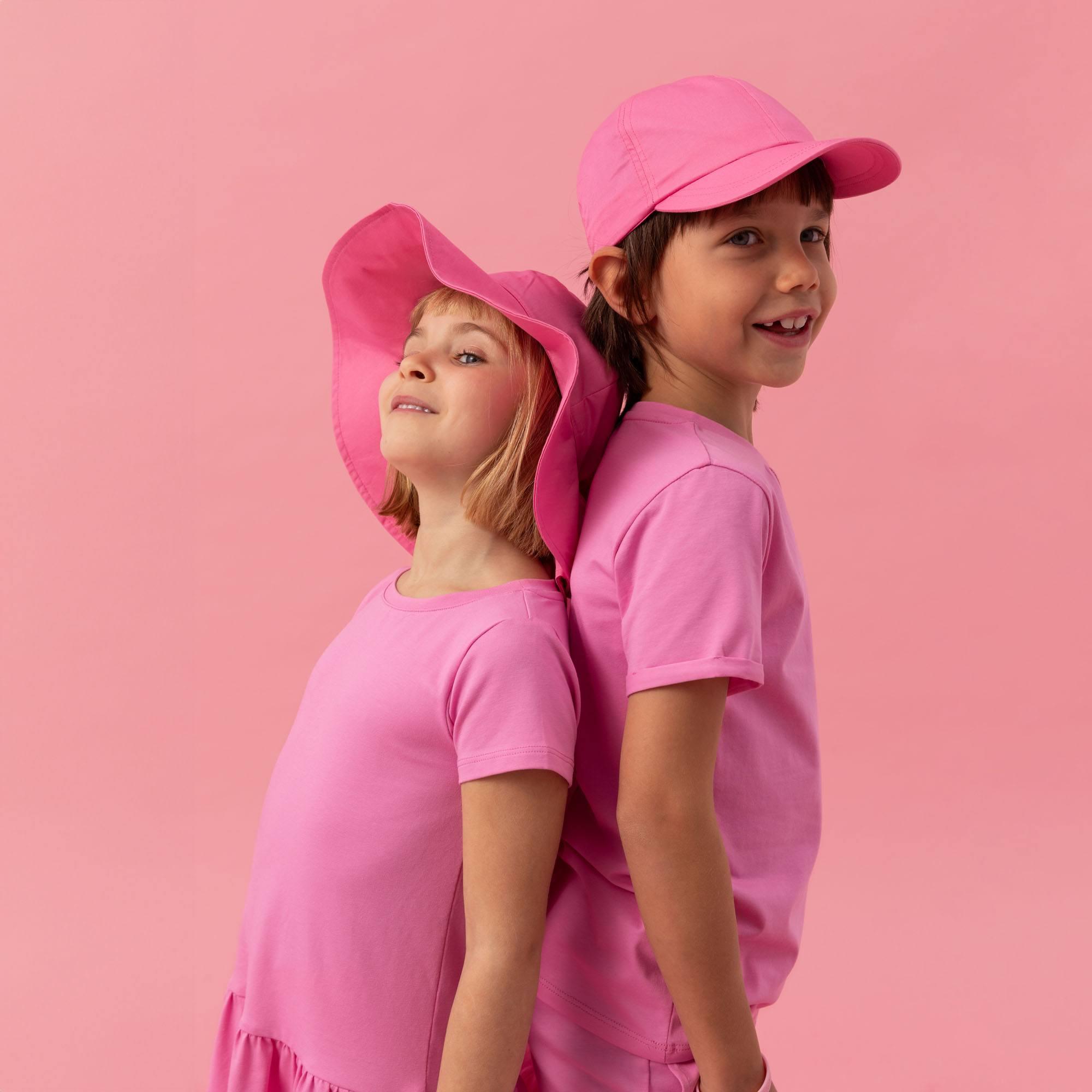 Pastel pink brimmed hat