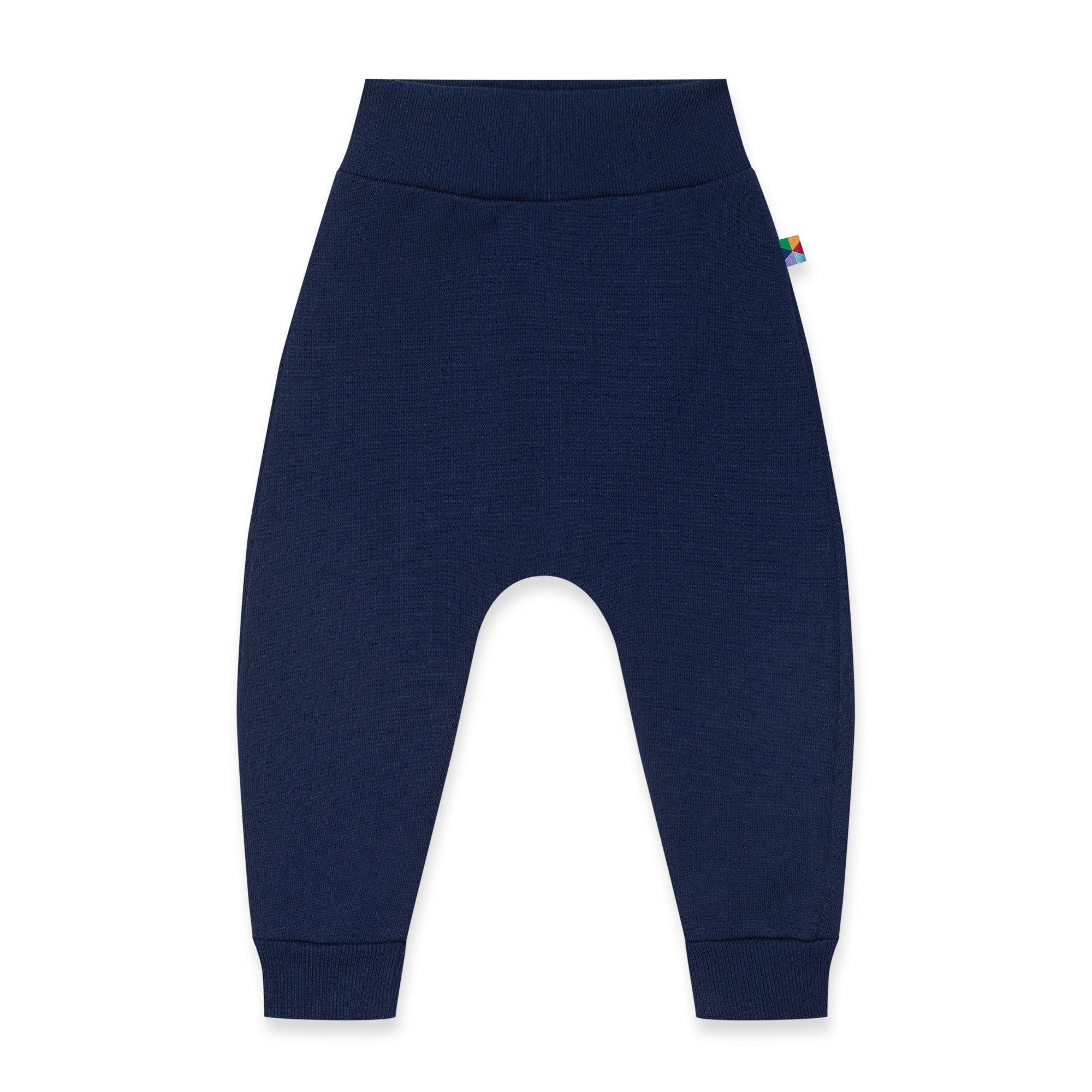 Navy blue fleece-lined joggers Baby