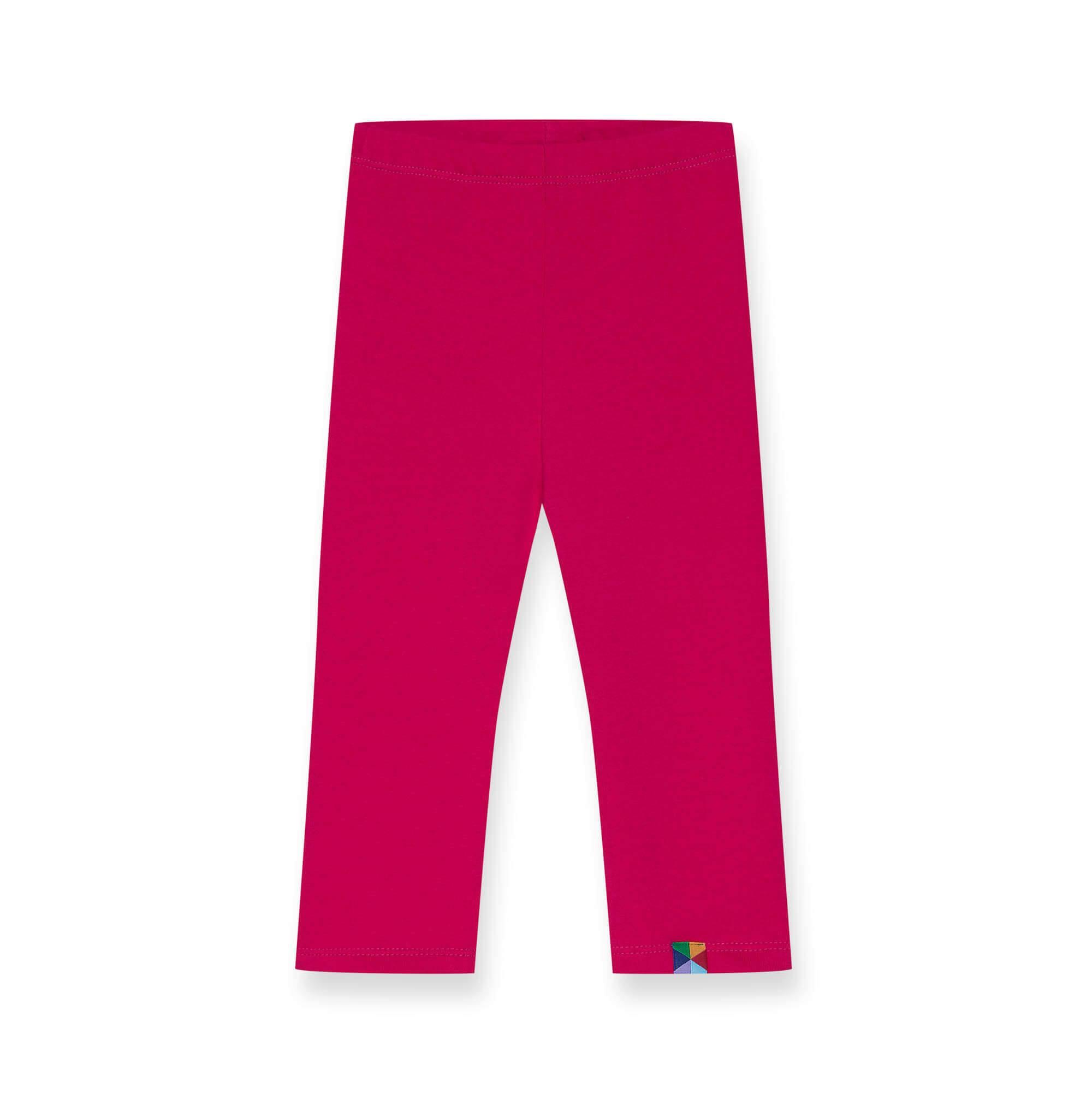 Pink fleece-lined leggings Baby