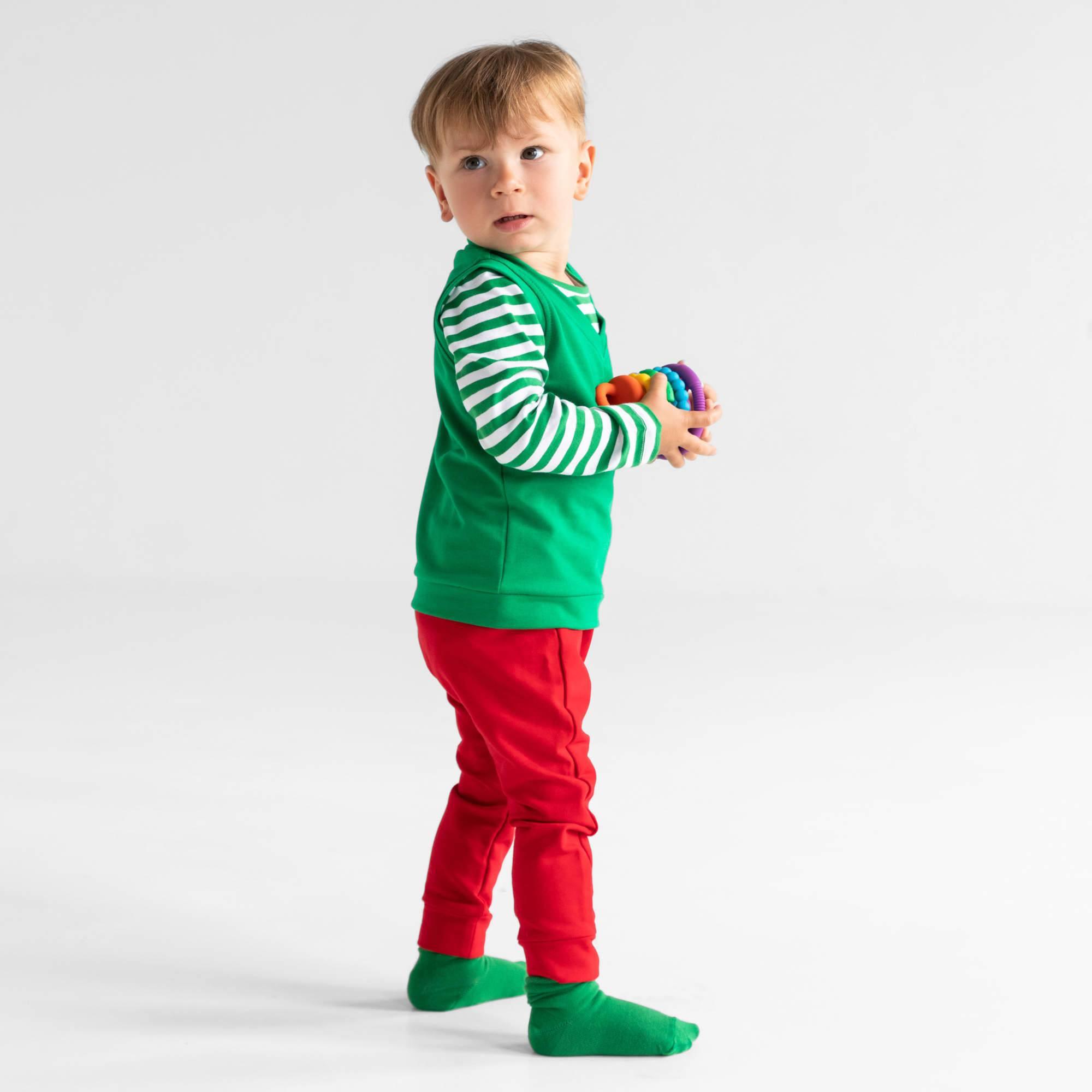 Green sweatshirt pullover vest Baby