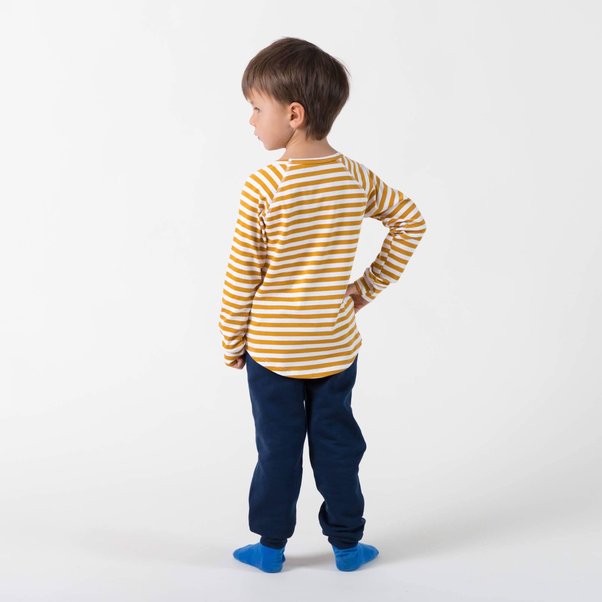 Mustard stripes long sleeve shirt