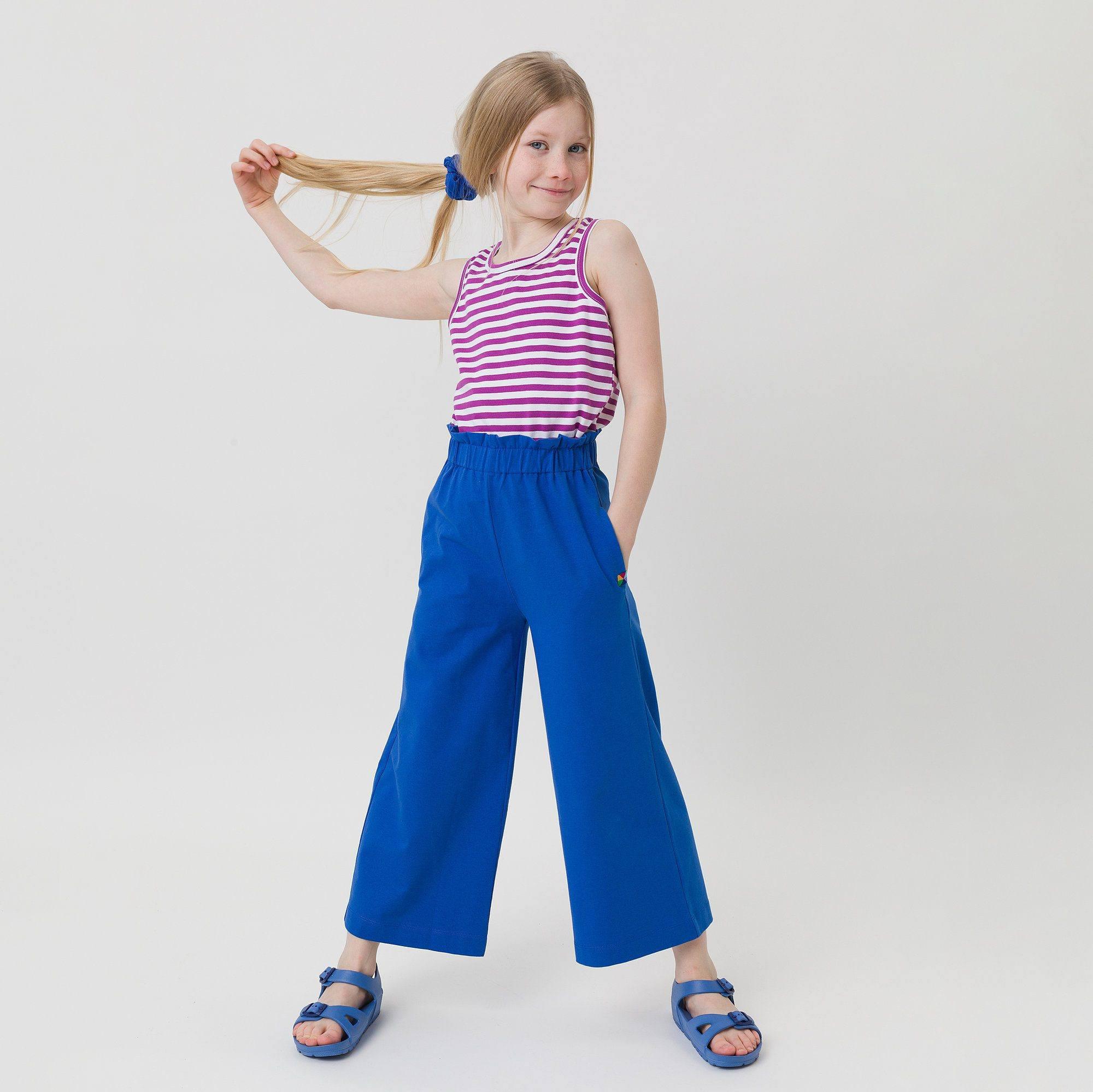 Blue culotte trousers