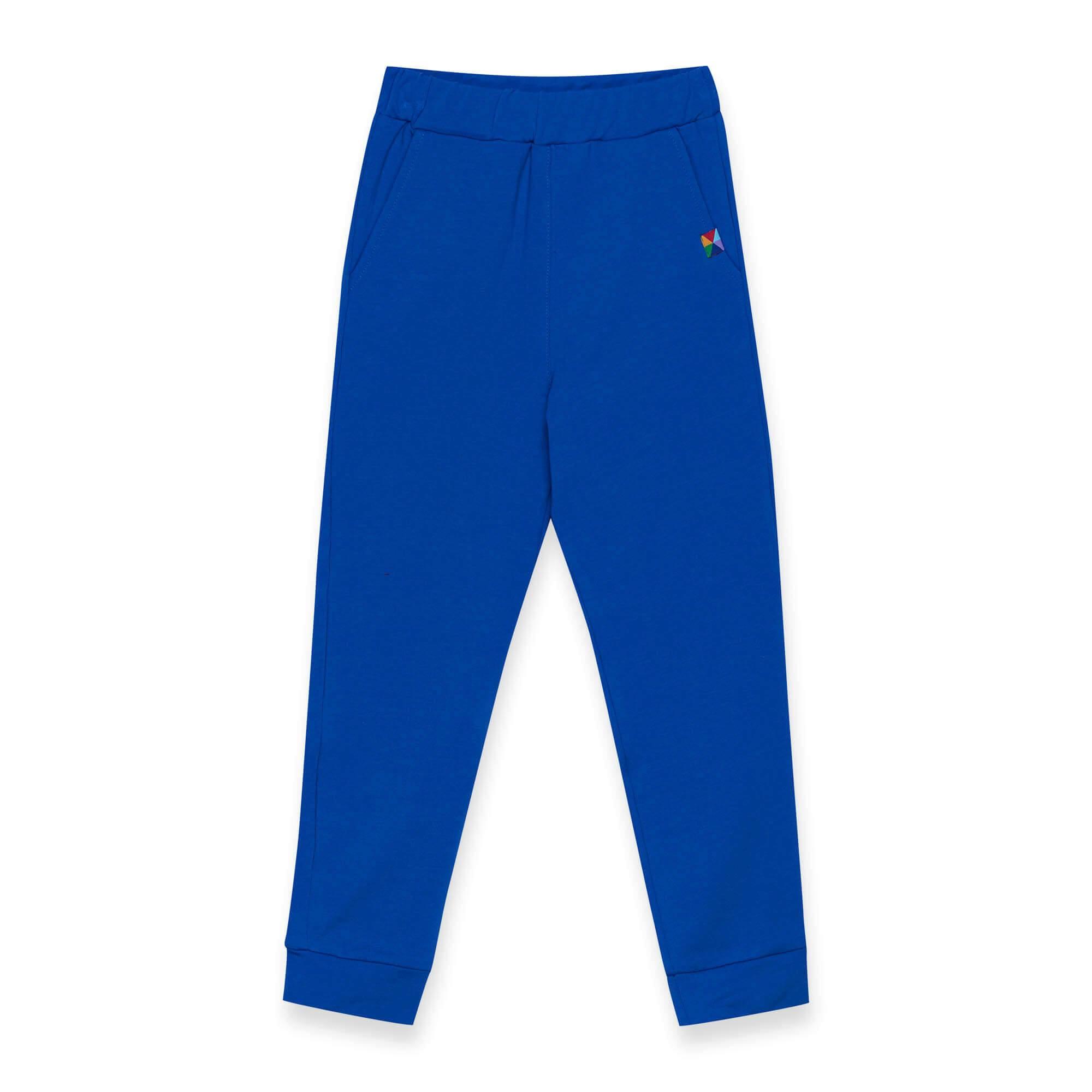 Blue joggers with a back pocket