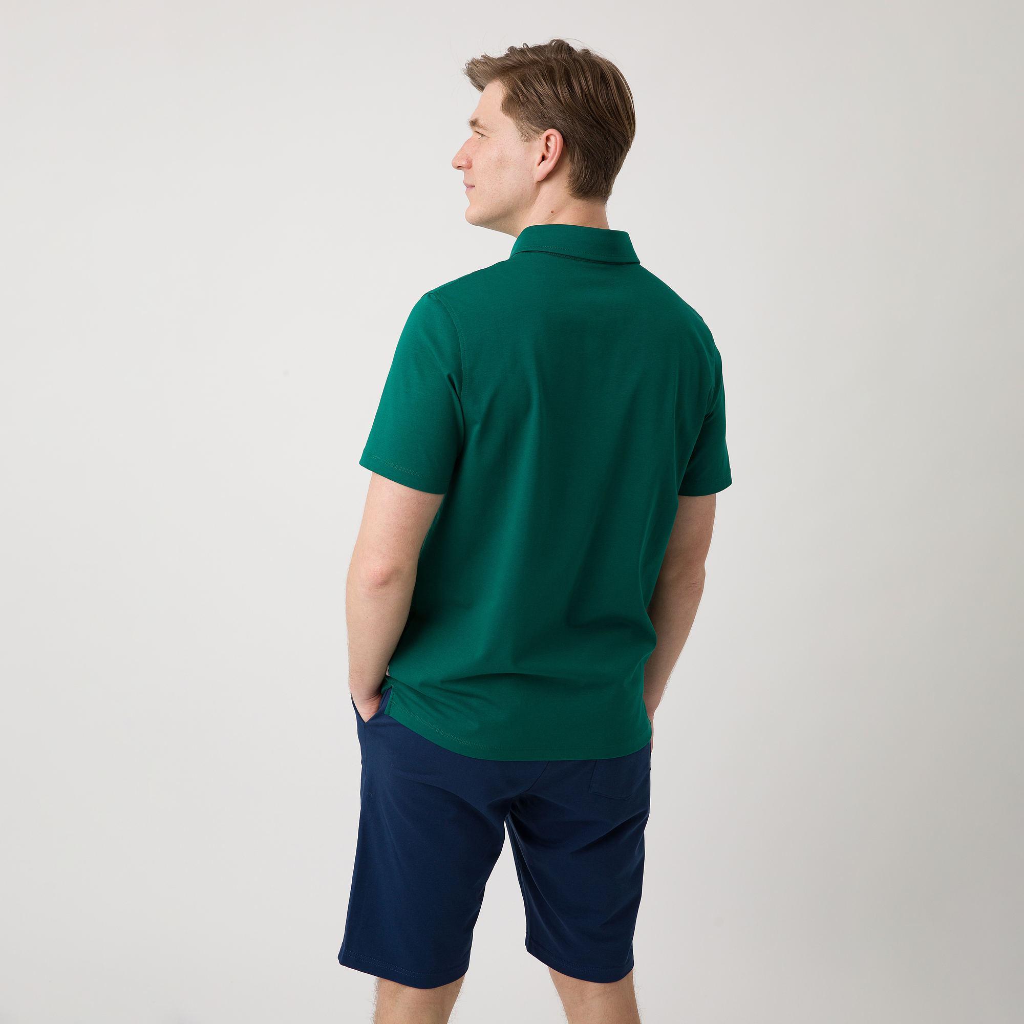 Bottle-green polo shirt Men