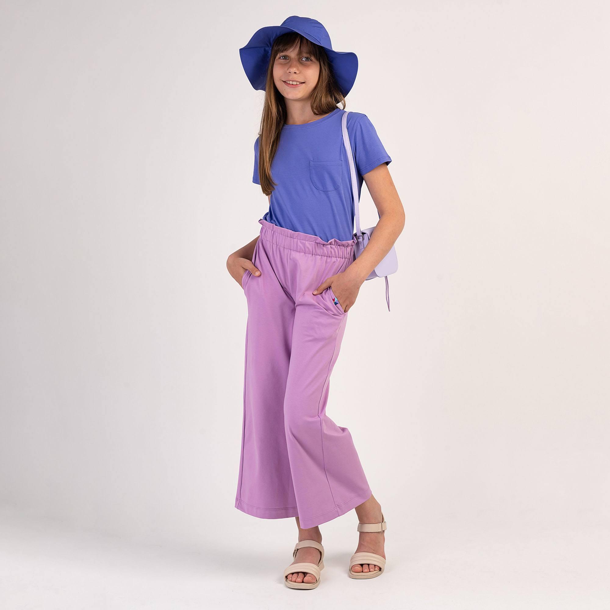 Light purple culotte trousers Junior