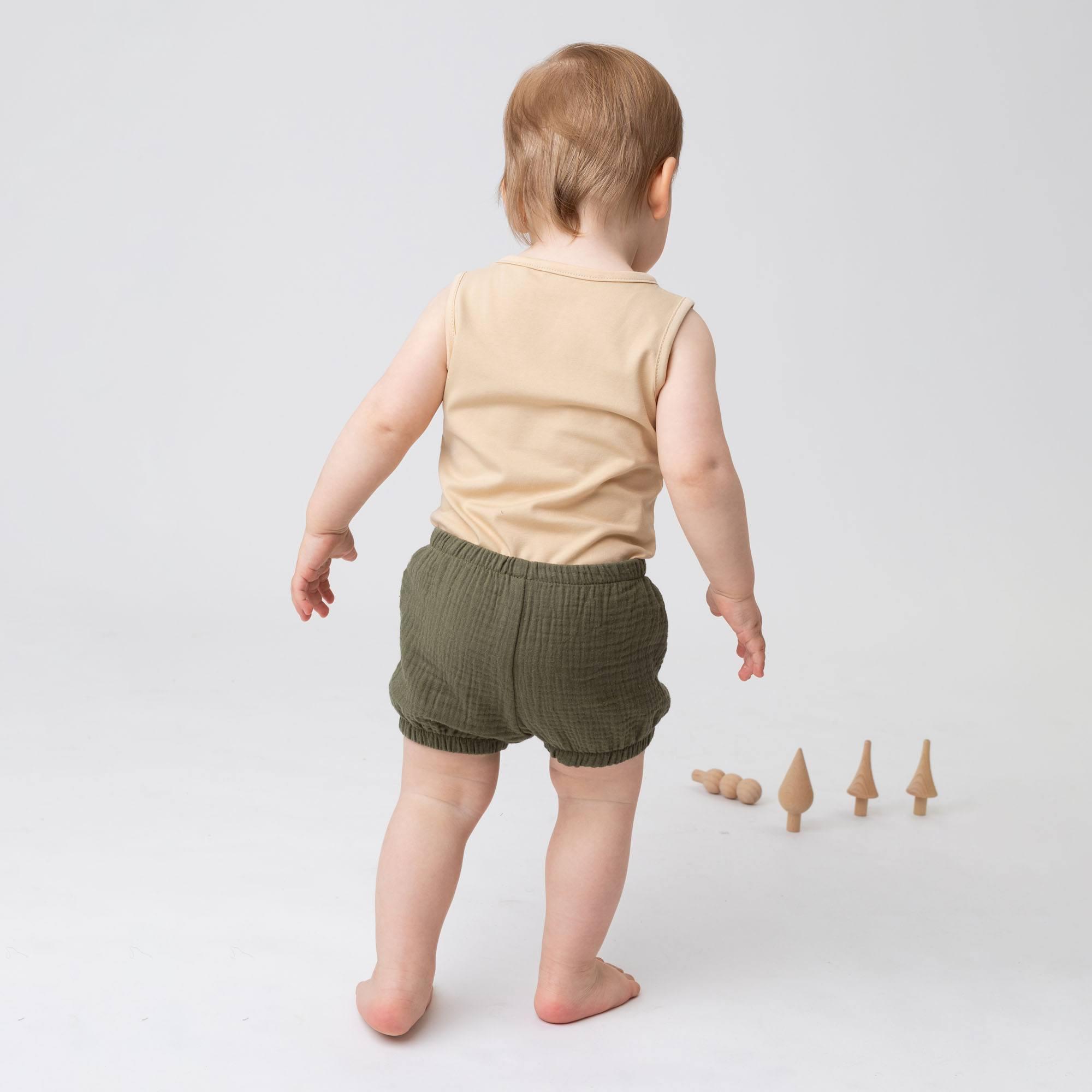 Khaki muslin bloomers Baby