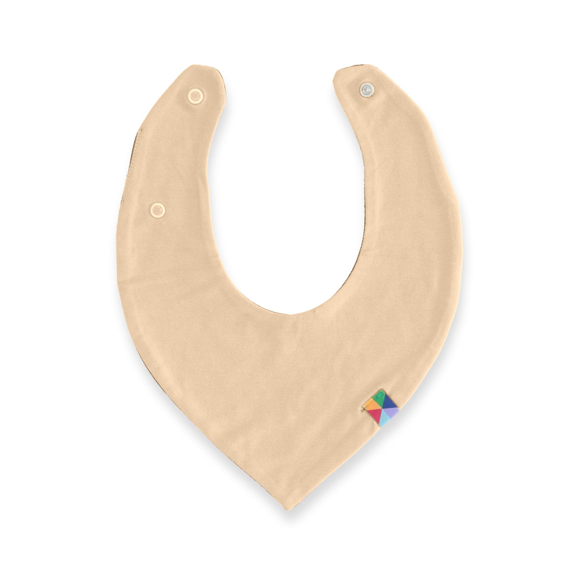 Very peri - beige bib snap triangle scarf Baby