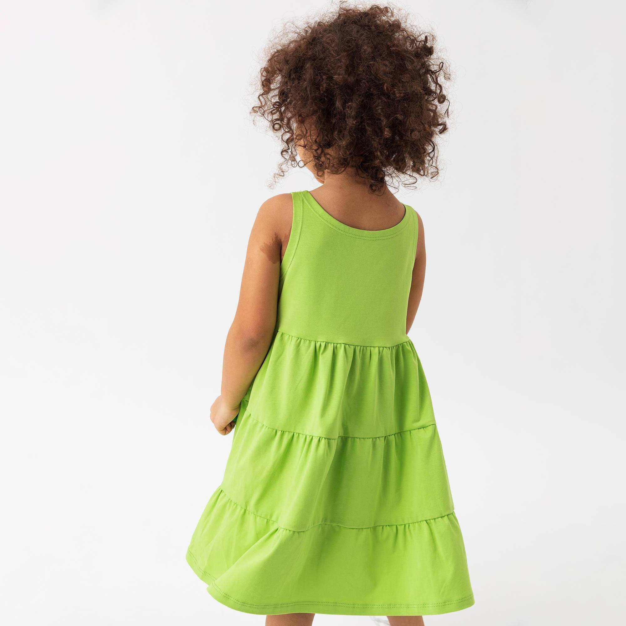 Lime green sleeveless dress