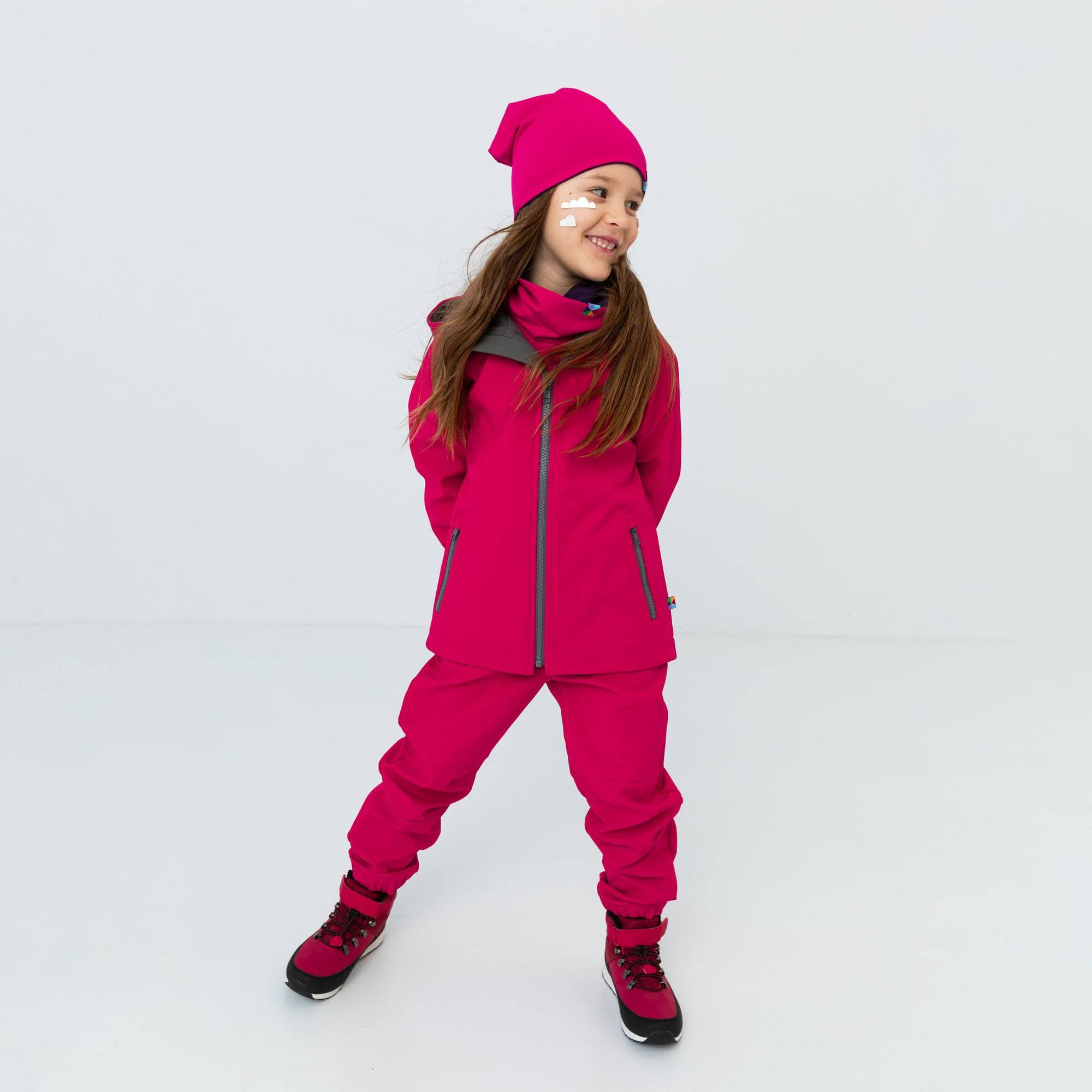 Pink softshell pants kids