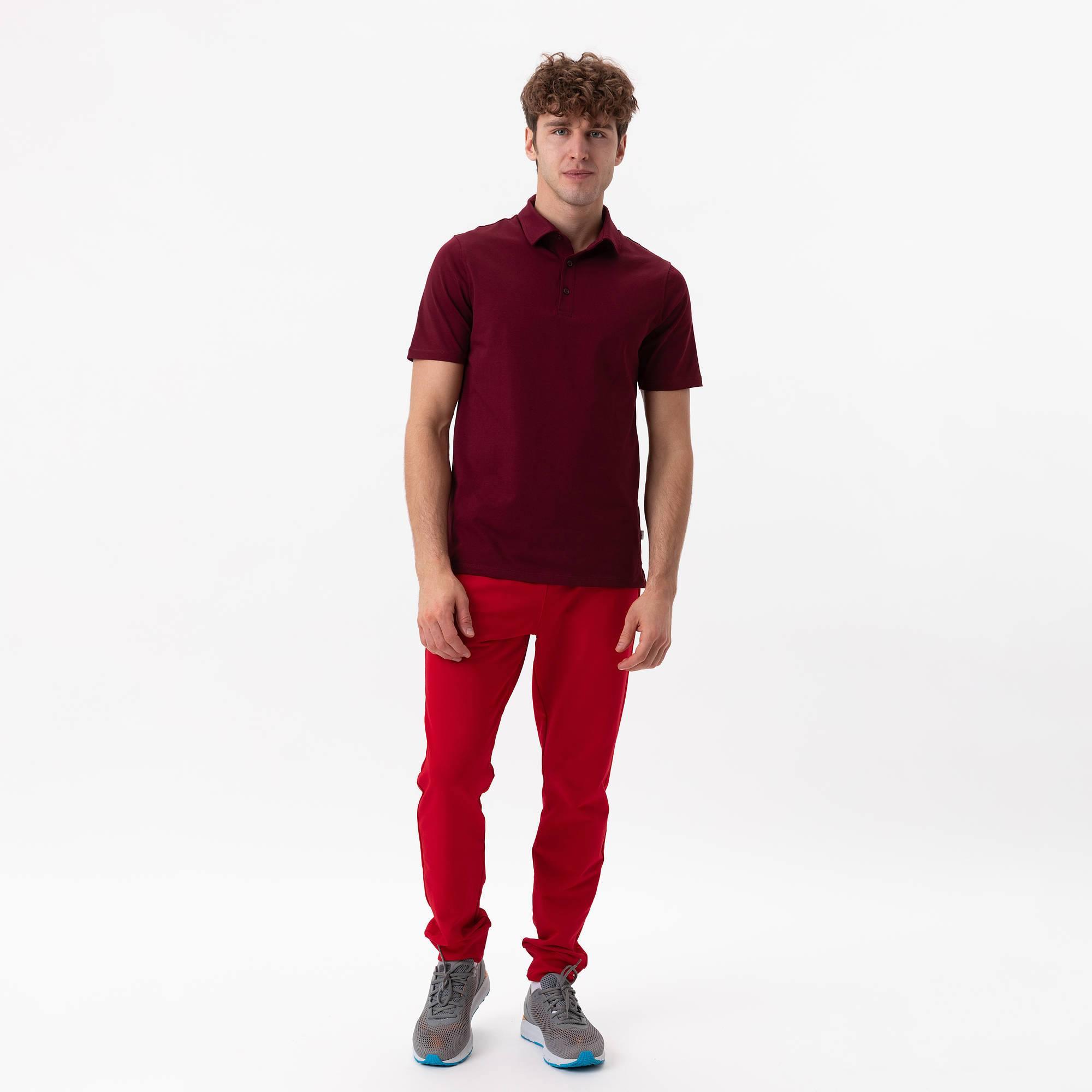 Burgundy polo shirt Men