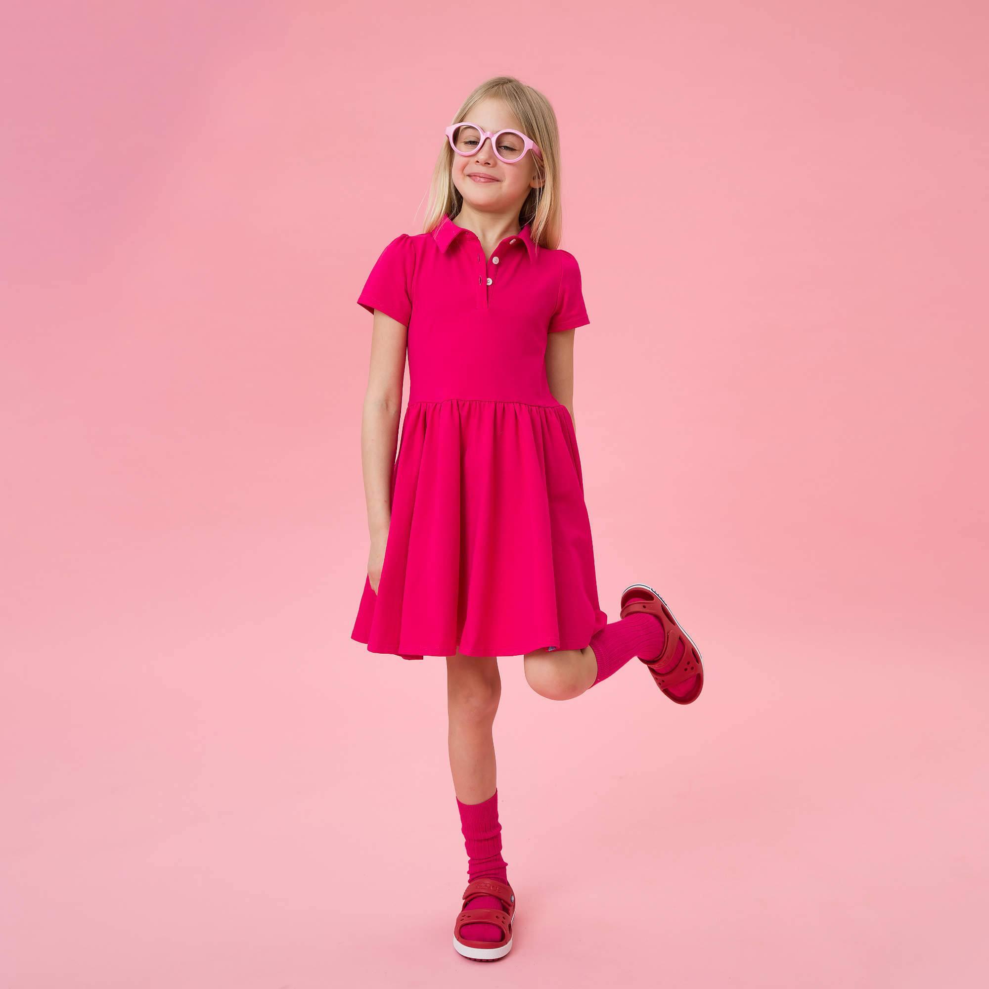 Pink polo dress