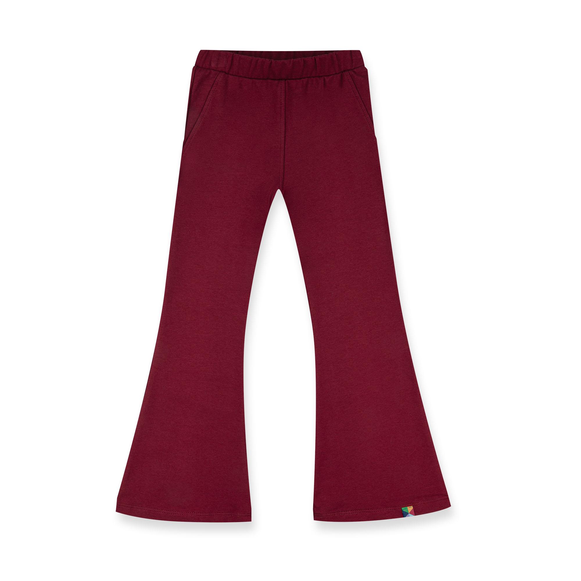 Burgundy flared pants