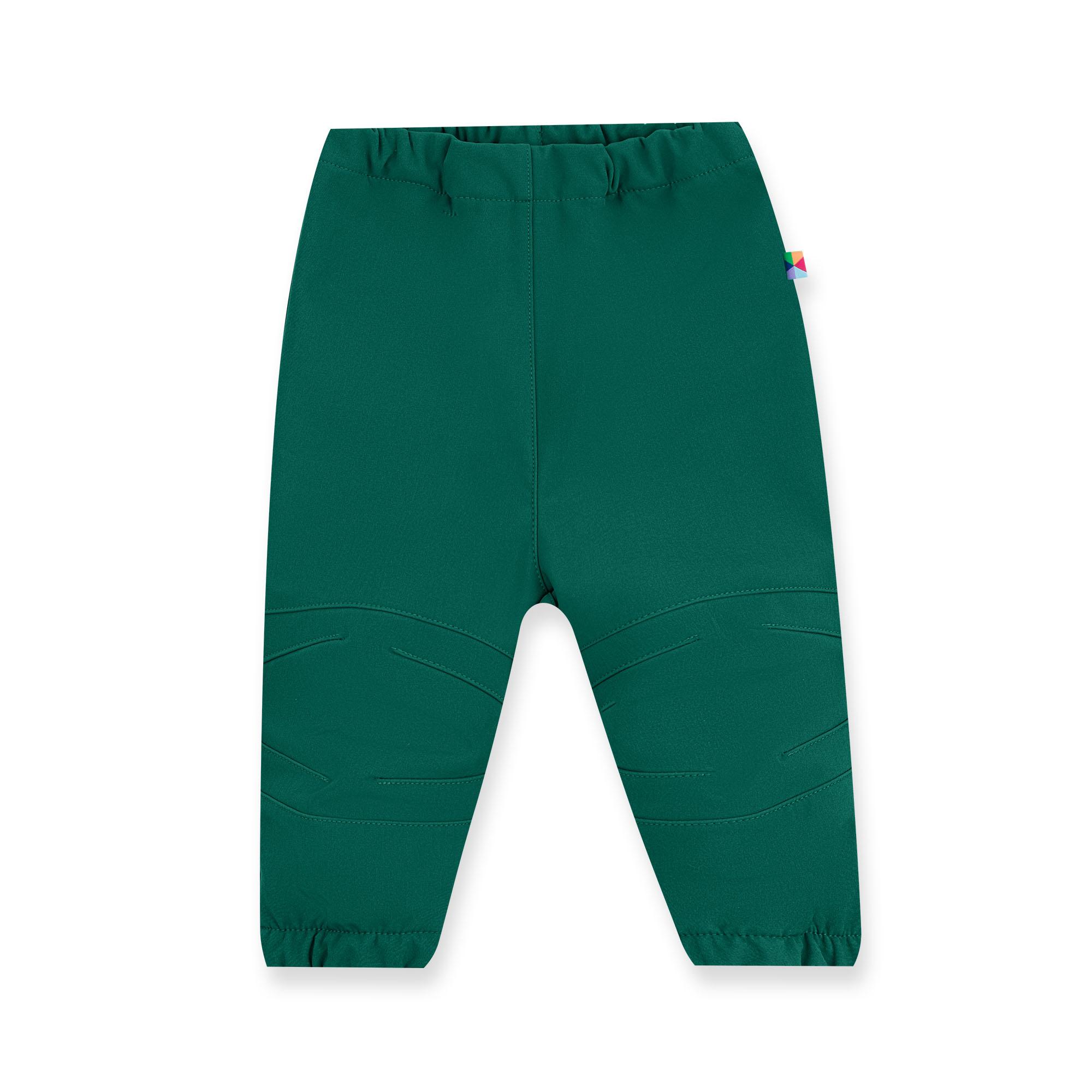 Bottle-green softshell pants Baby