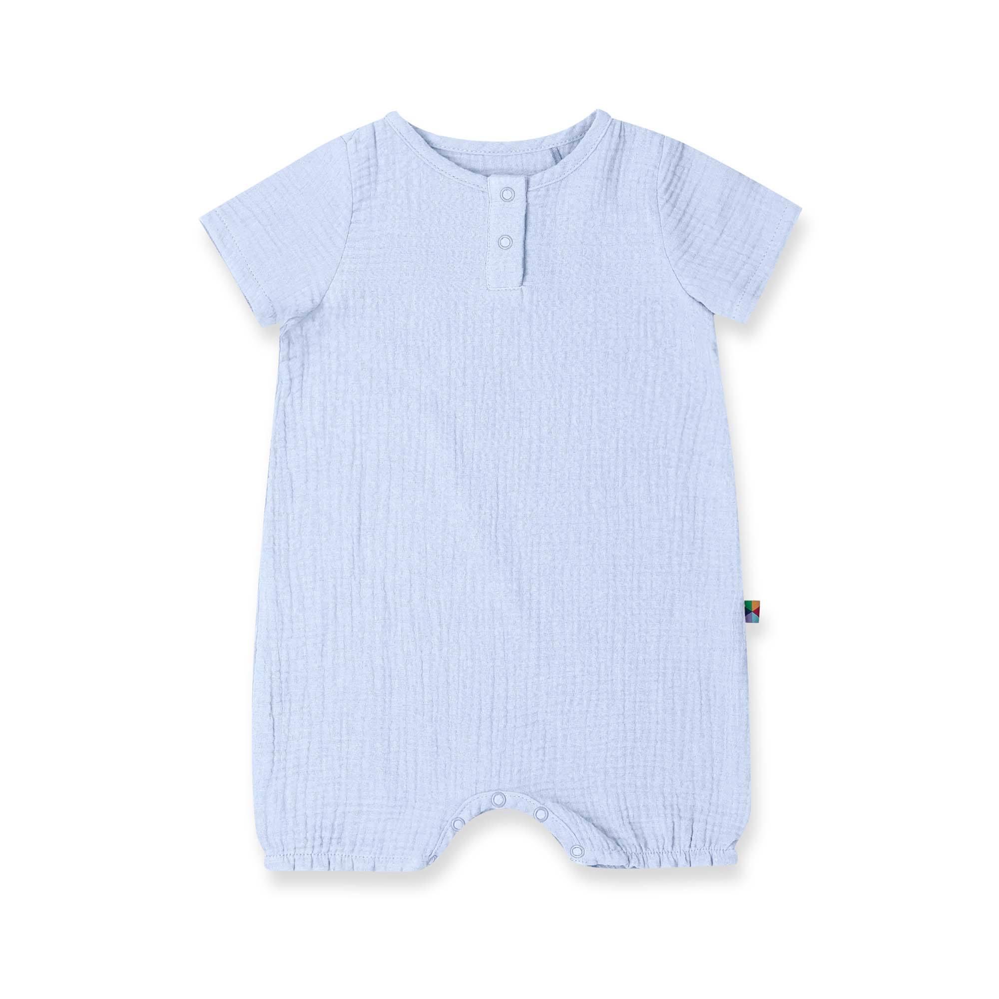 Light blue muslin romper Baby