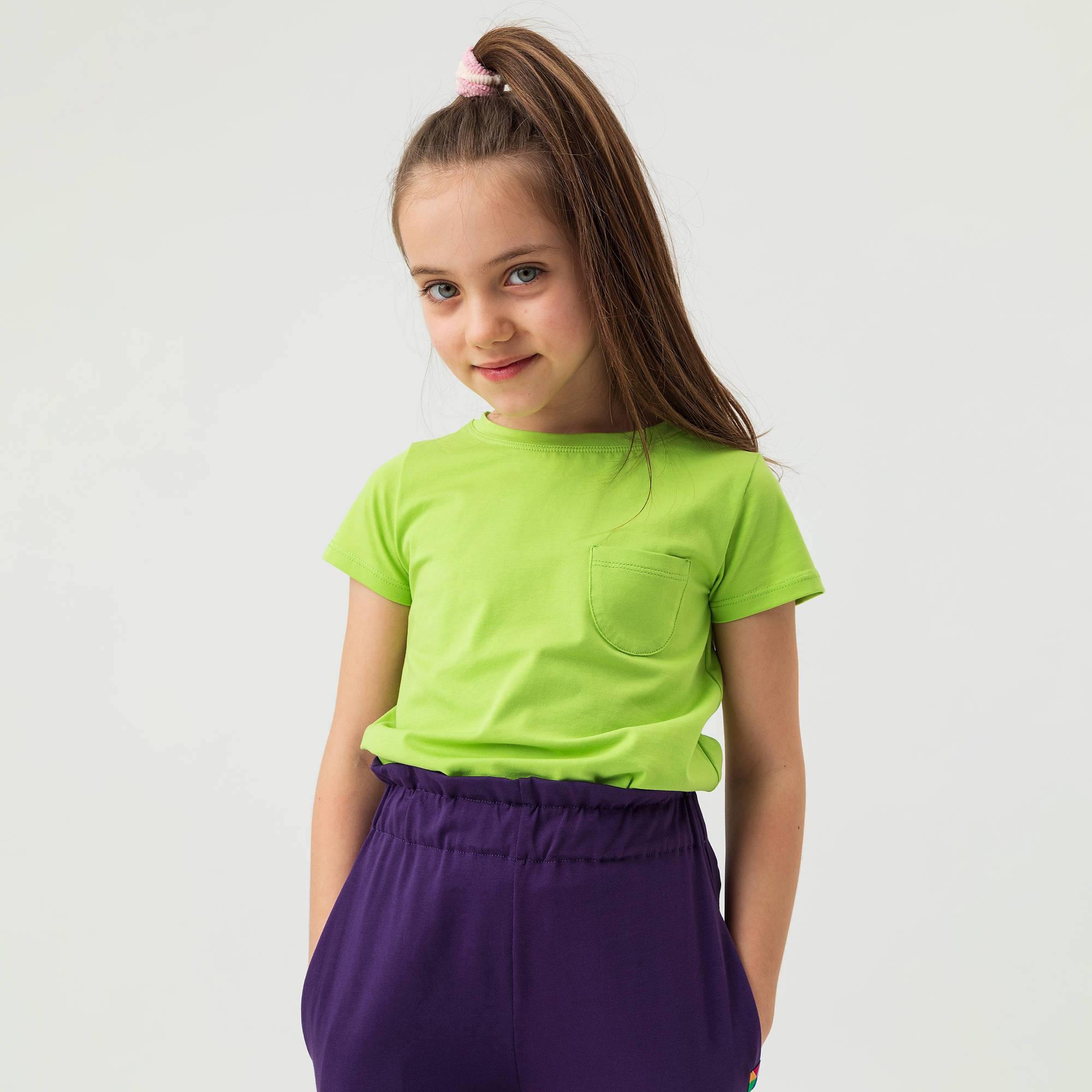 Lime green T-shirt with pocket