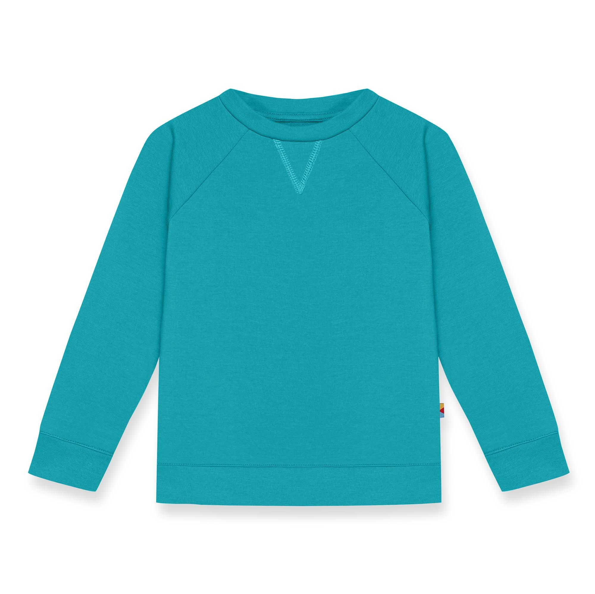 Turquoise pullover sweatshirt