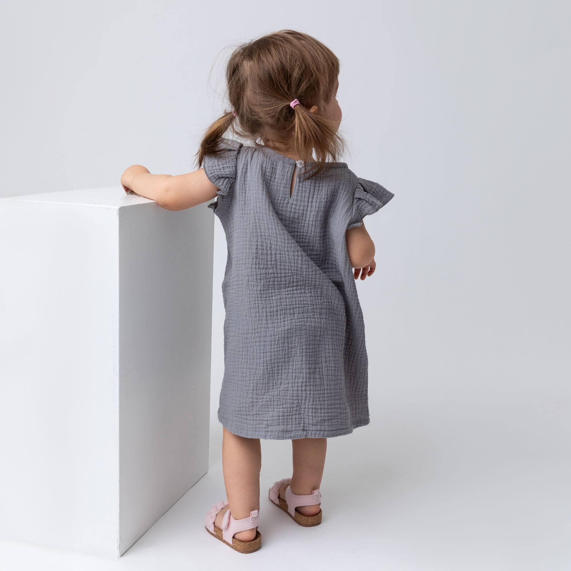 Grey muslin dress Baby