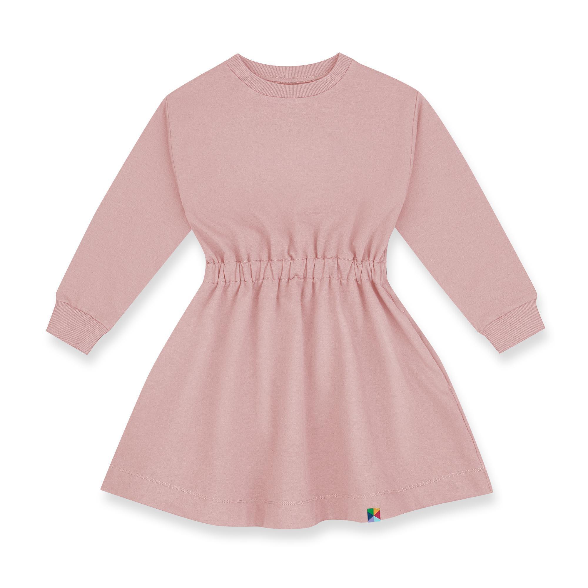 Pastel pink fleece longsleeve dress