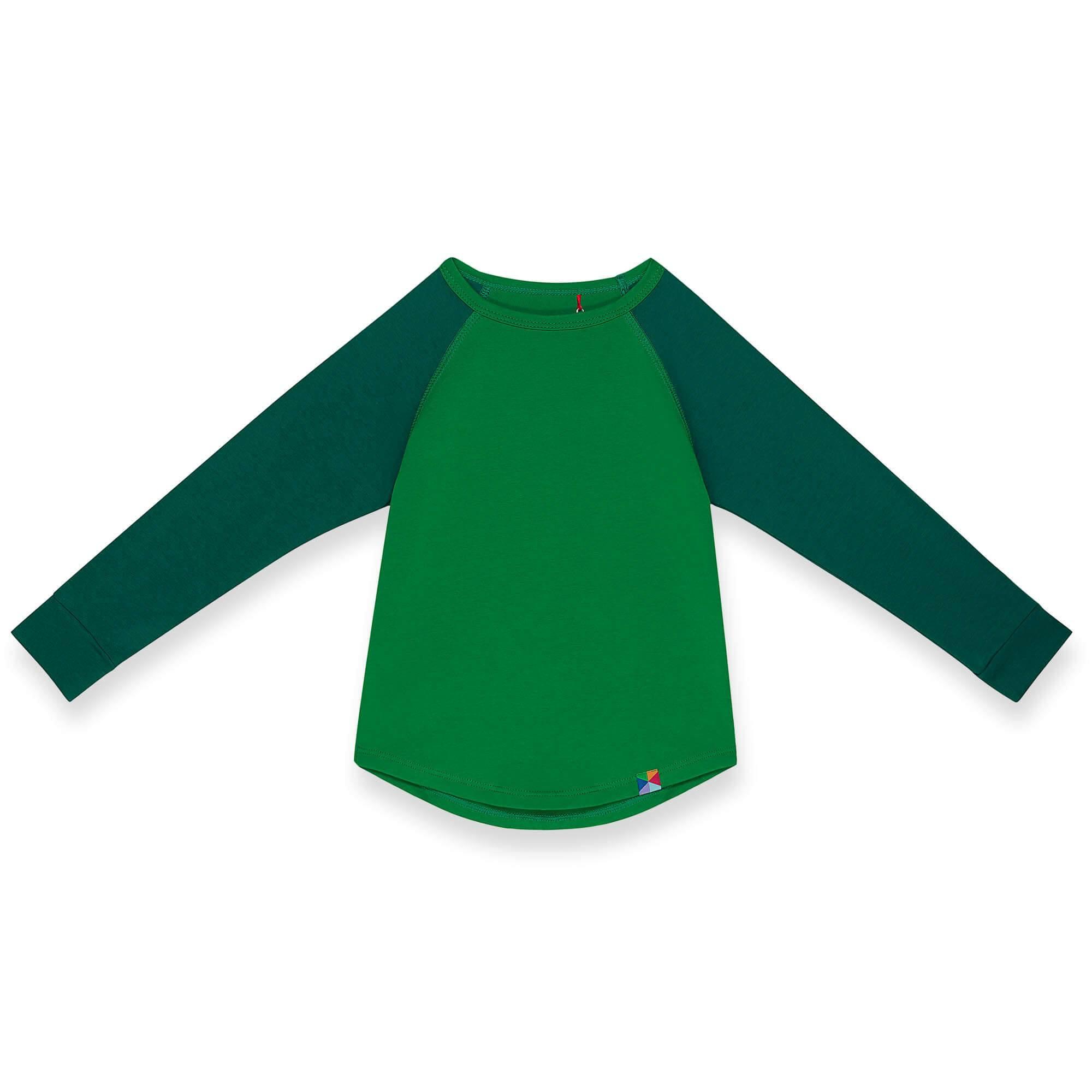 Green - bottle-green baseball longsleeve shirt