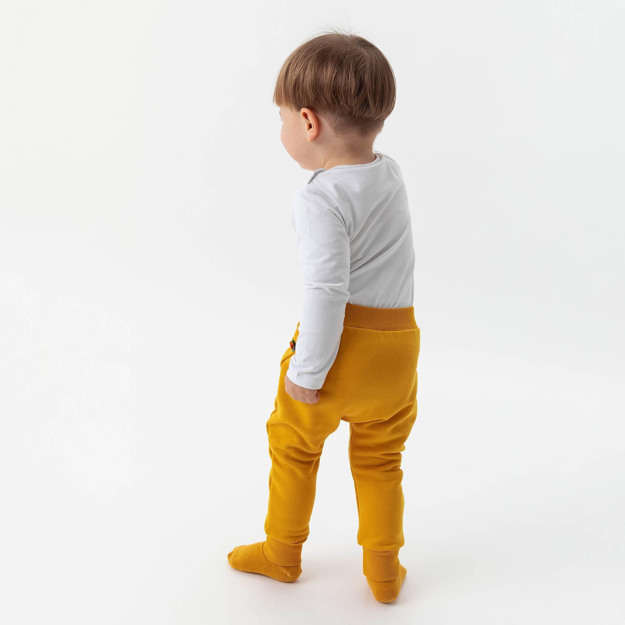 Mustard fleece-lined joggers Baby