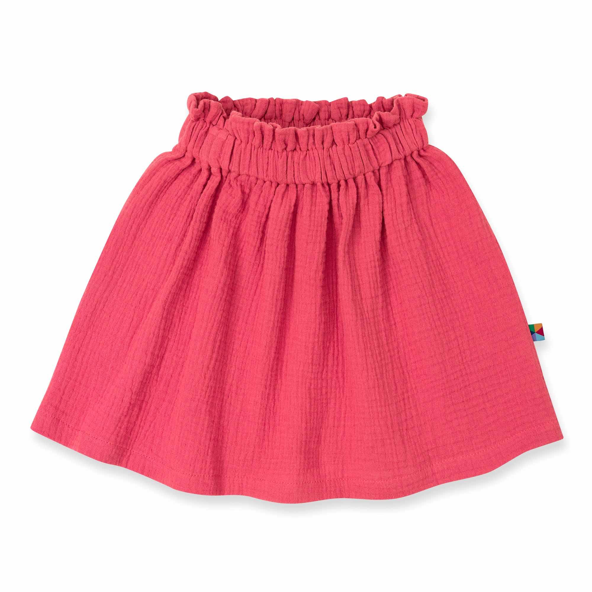 Coral muslin skirt