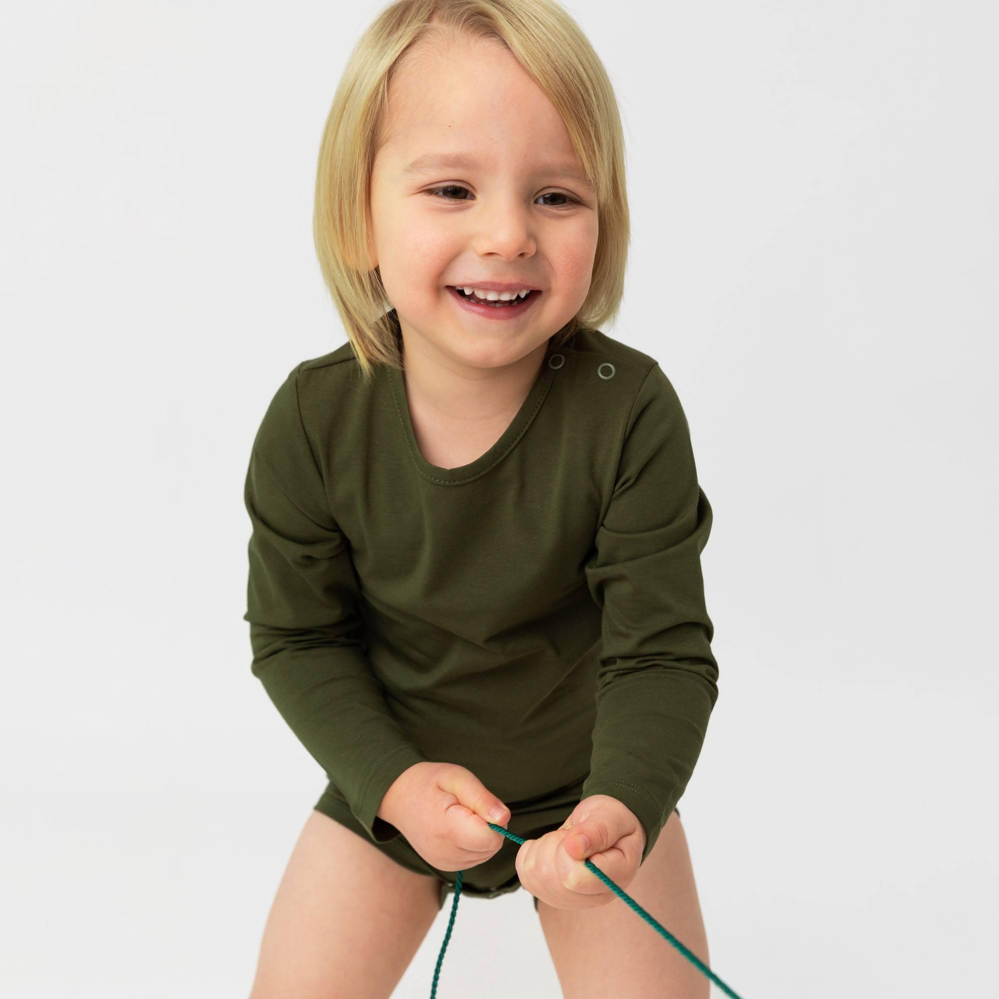 Khaki long sleeve bodysuit