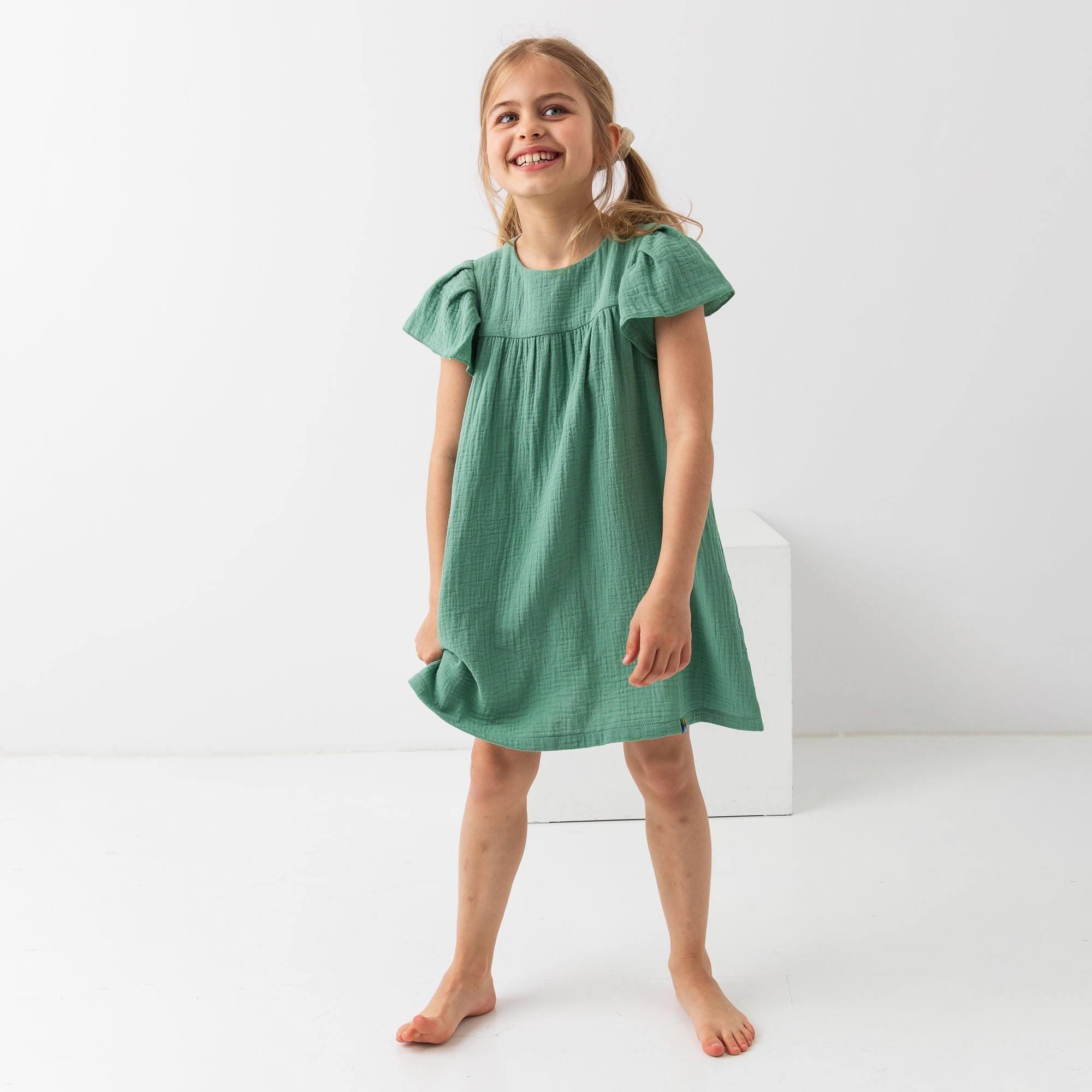 Celadon muslin dress