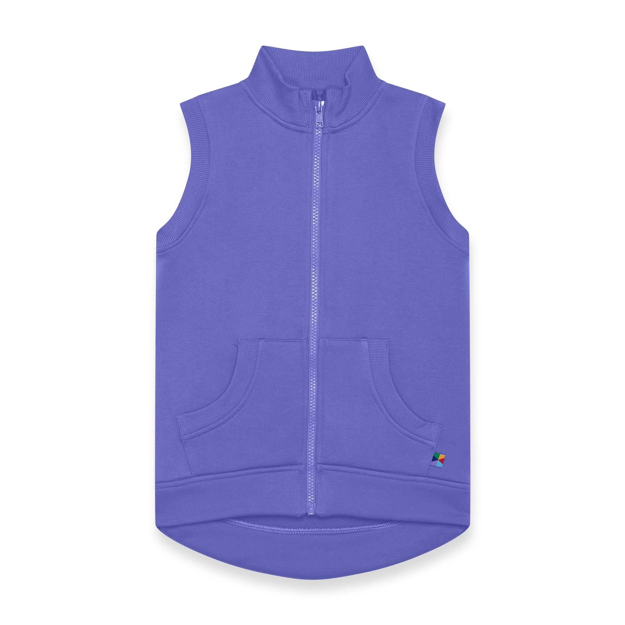 Very peri zip-up vest