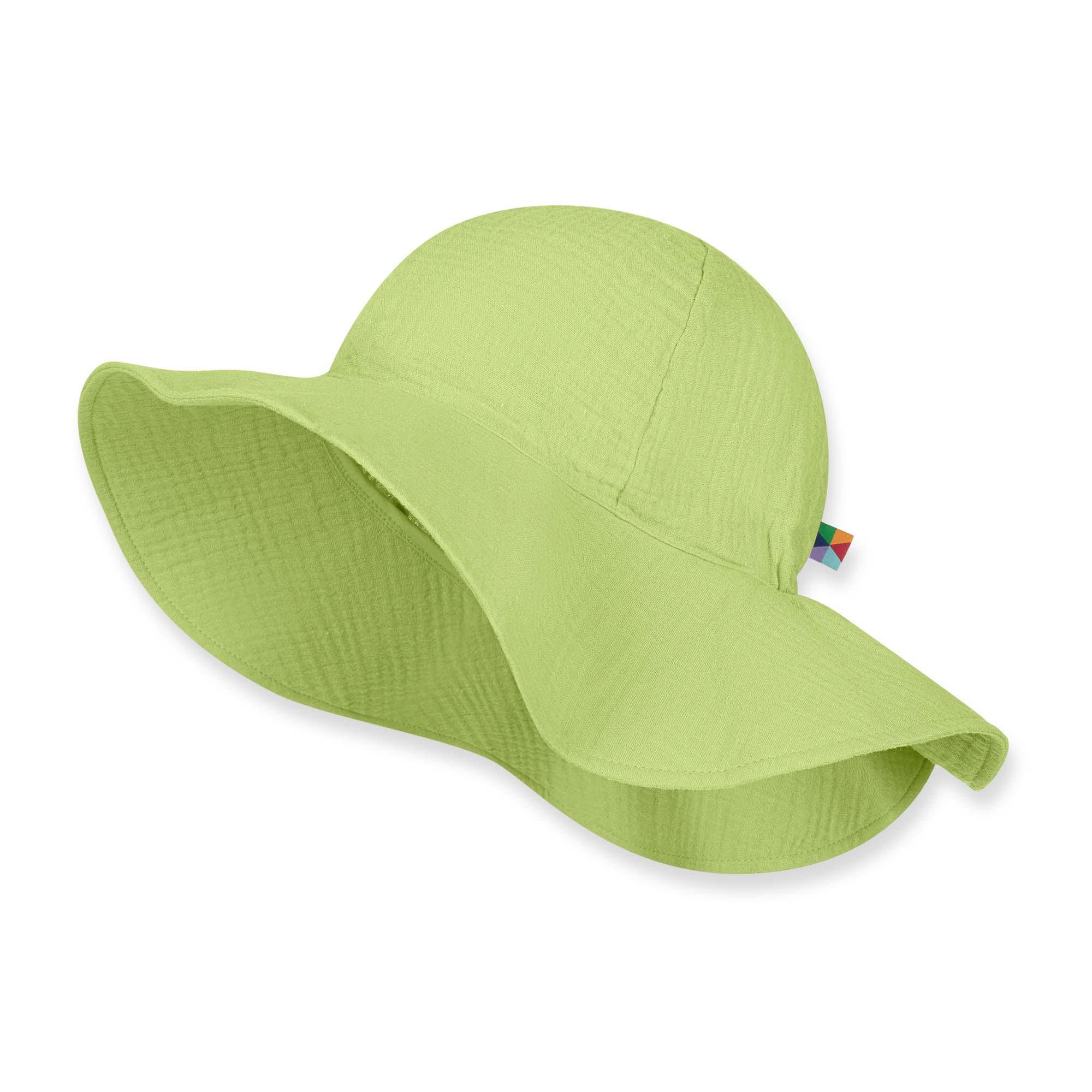 Lime muslin brimmed hat Women