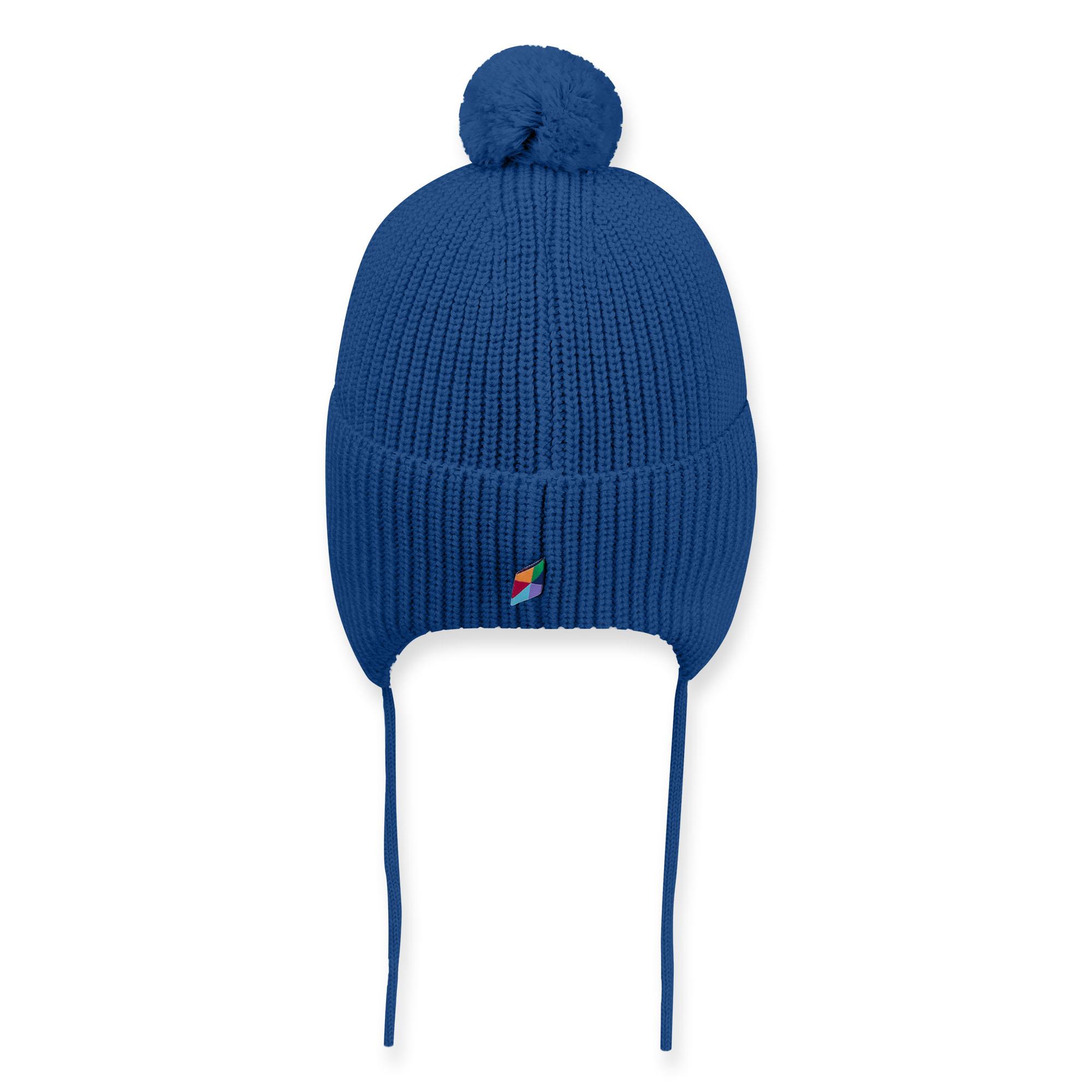 Blue merino wool hat Baby