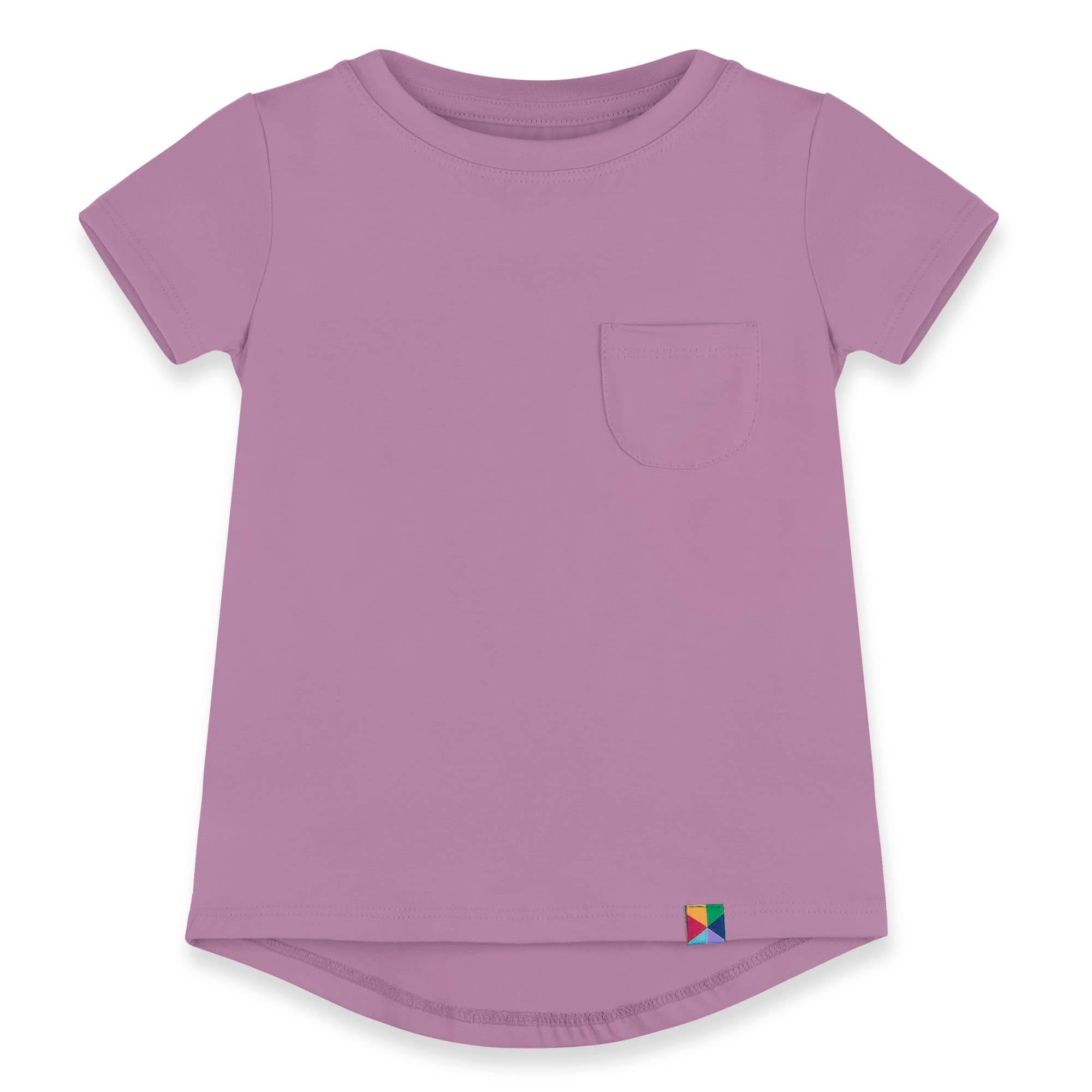 Light purple T-shirt with a pocket Junior