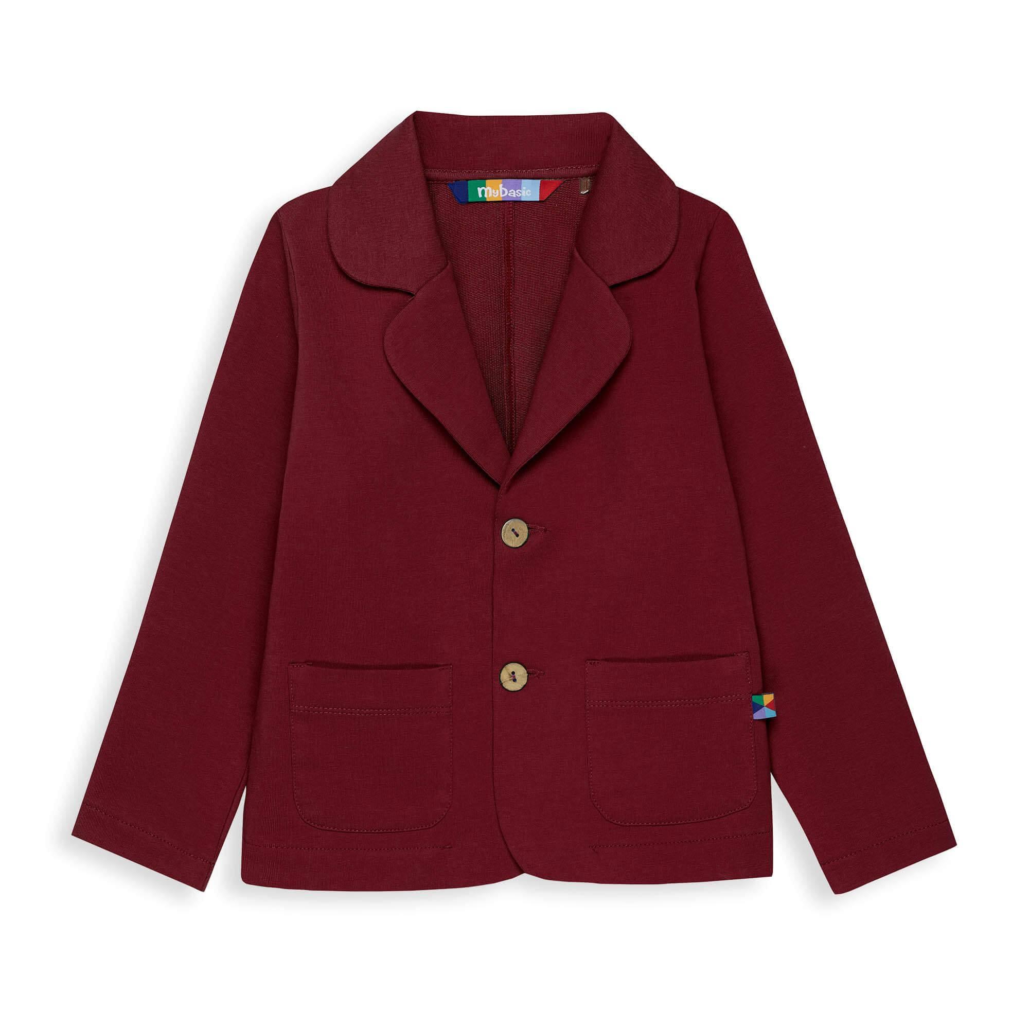 Burgundy blazer jacket