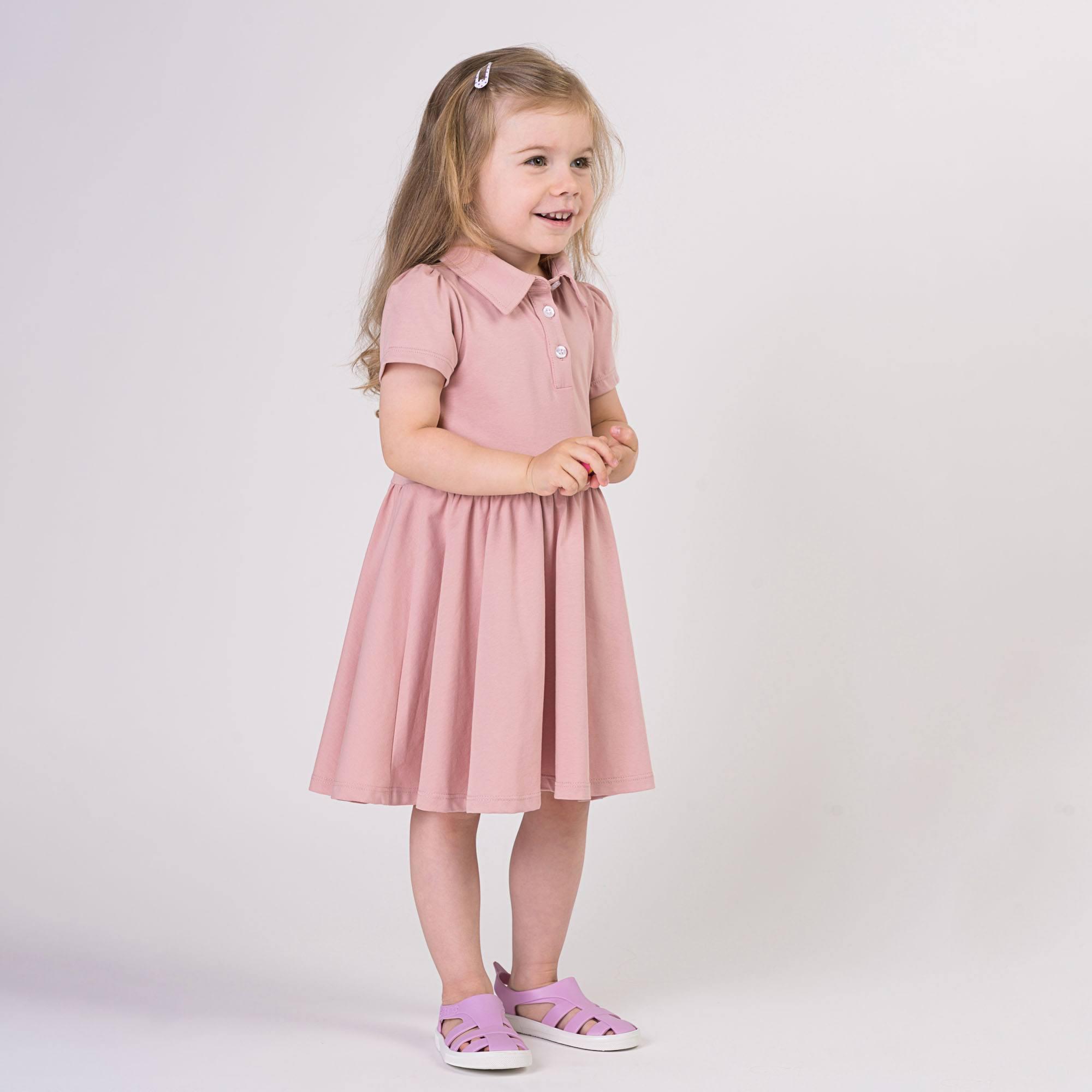 Pastel pink polo dress