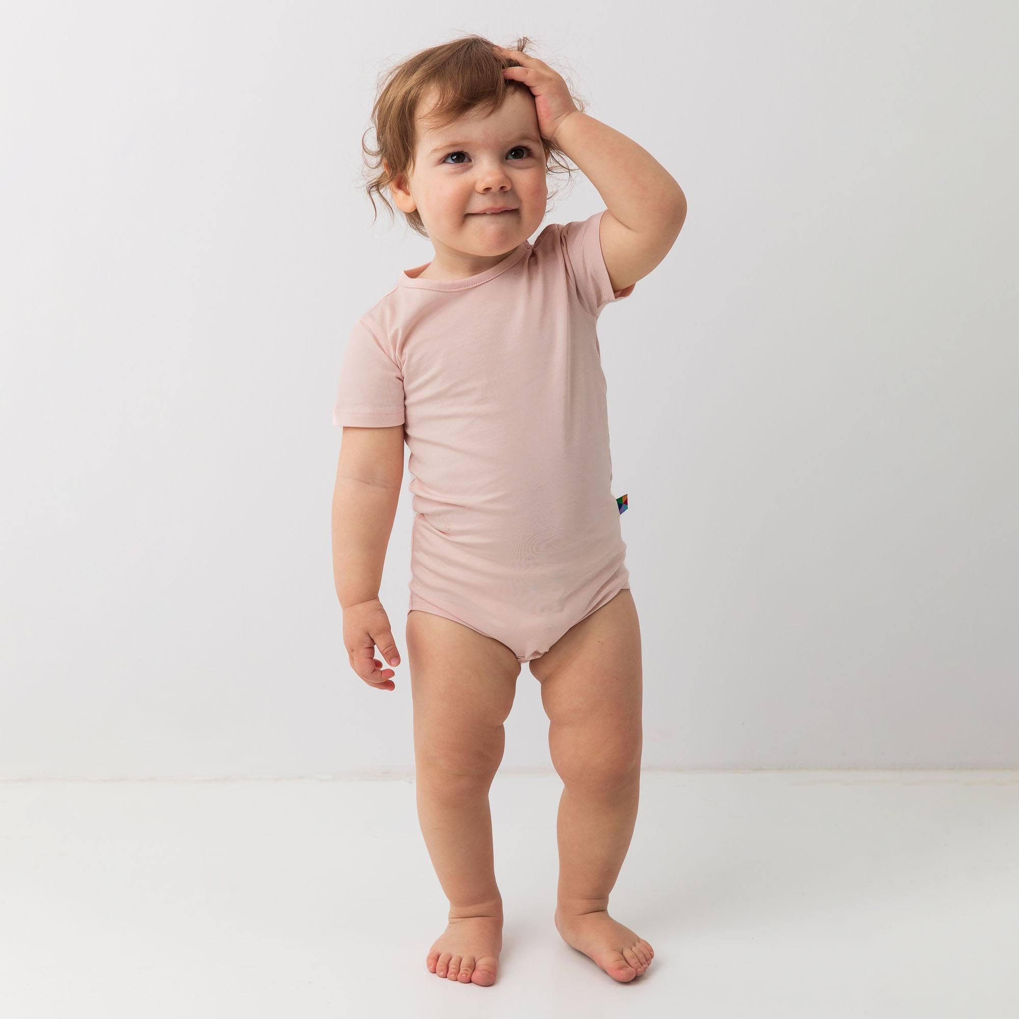 Light pink short sleeve bodysuit