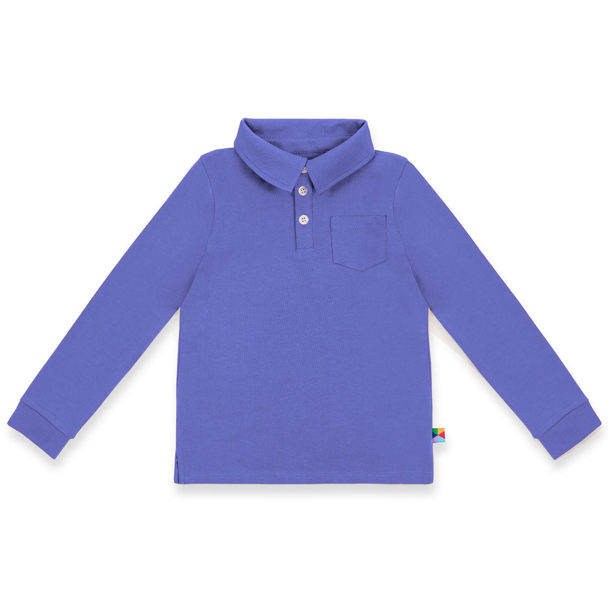 Very peri long sleeve polo shirt