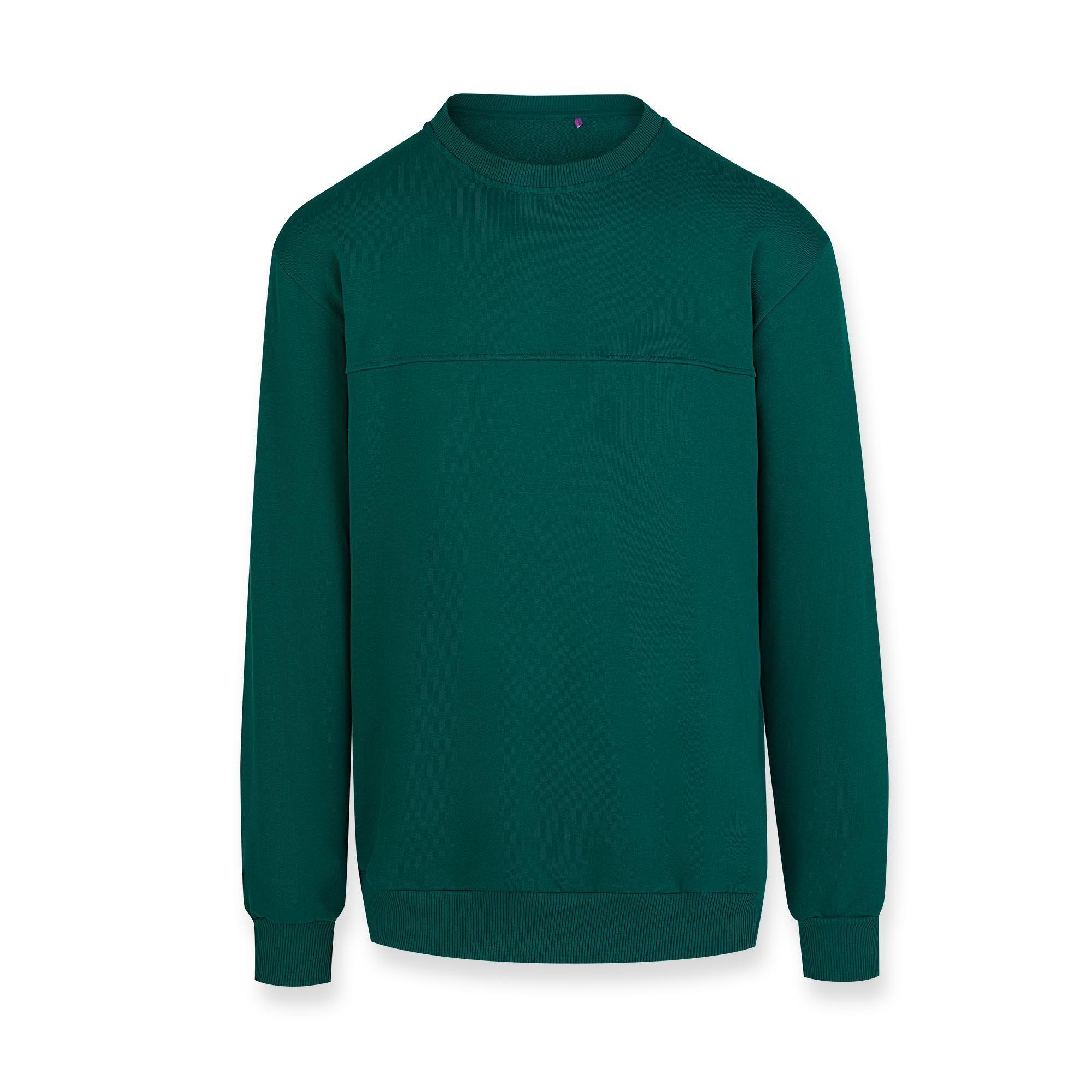 Bottle-green pullover sweatshirt Men