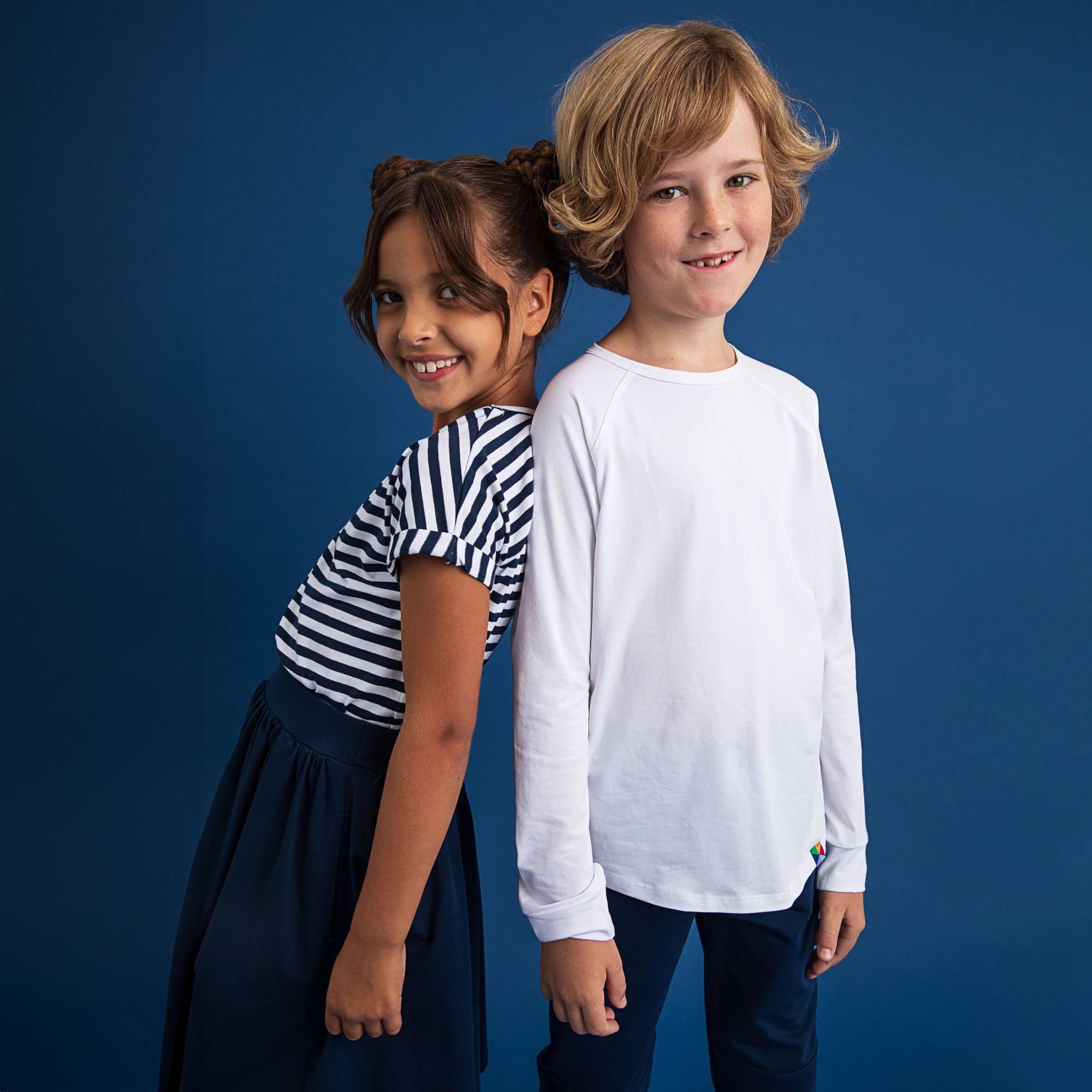 Navy blue stripes crew neck shirt