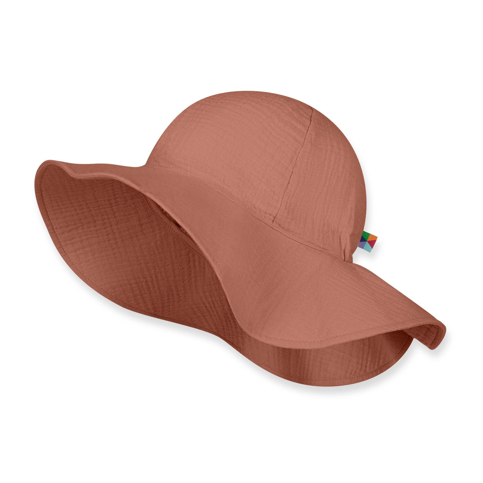 Caramel muslin brimmed hat